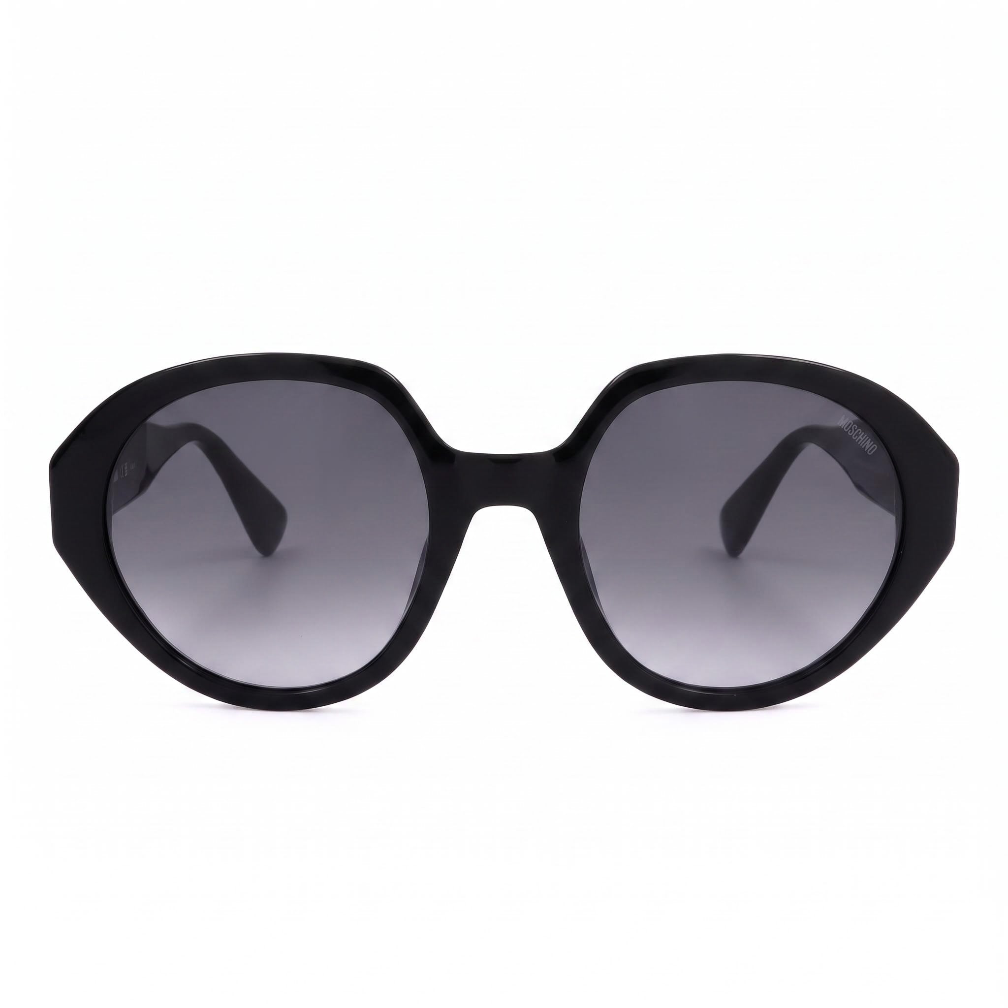 Moschino Mos126/S Women's Acetate Sunglasses, Black Dark Grey Shaded Frame, Gradient Dark Grey Lenses, UV Protection 53mm, Photo 2