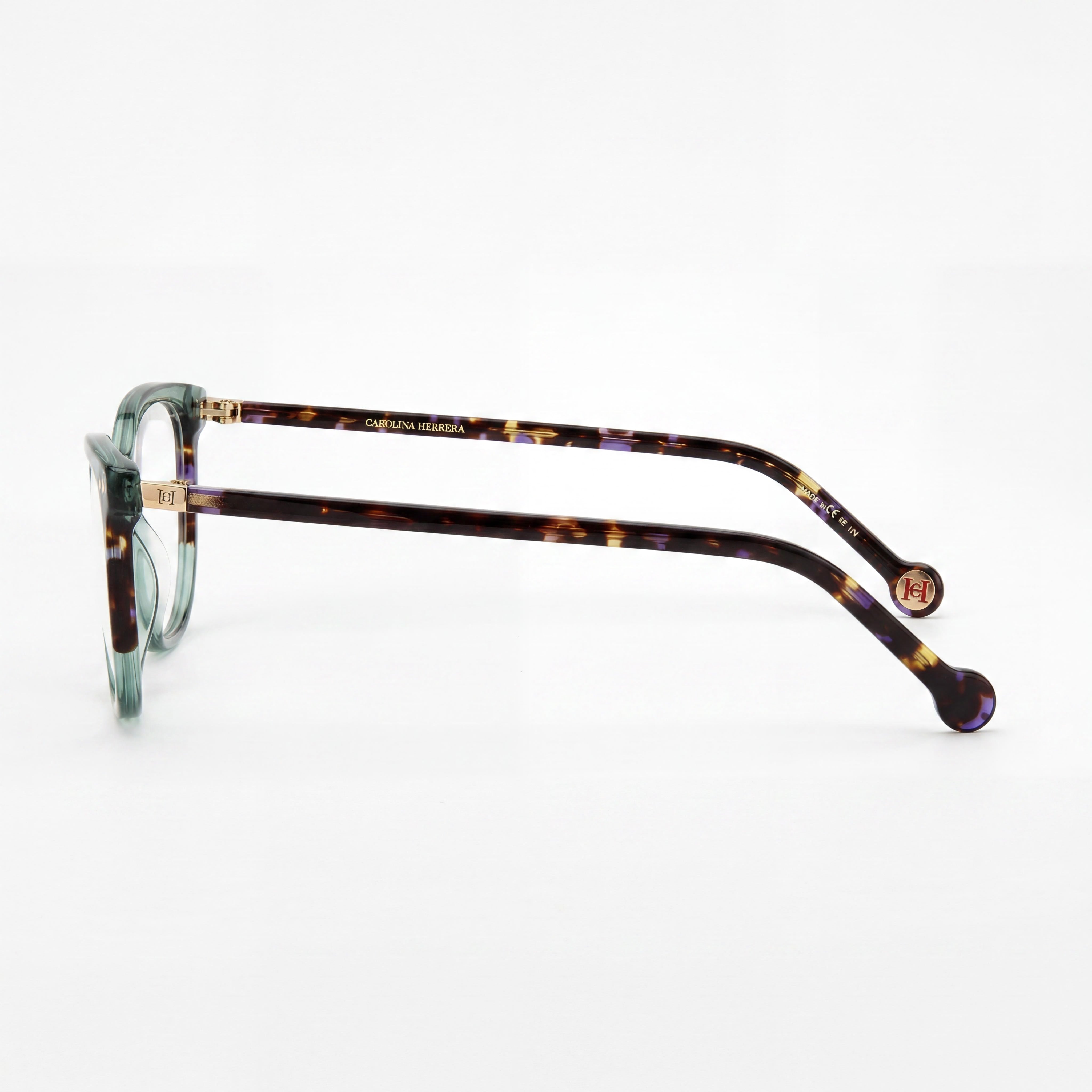 Carolina Herrera Modern HER 0213 Women's Sunglasses featuring Light Acetate Frame and Green Lenses 54mm, Photo 2