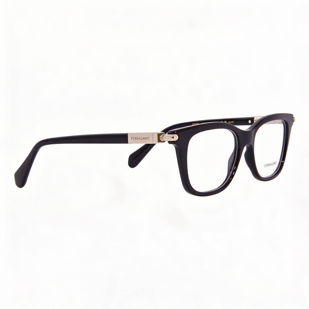 Ferragamo Women's Casual Eyewear, Multicoloured INJECTED Frame with Black Lenses, 50mm Lens Width