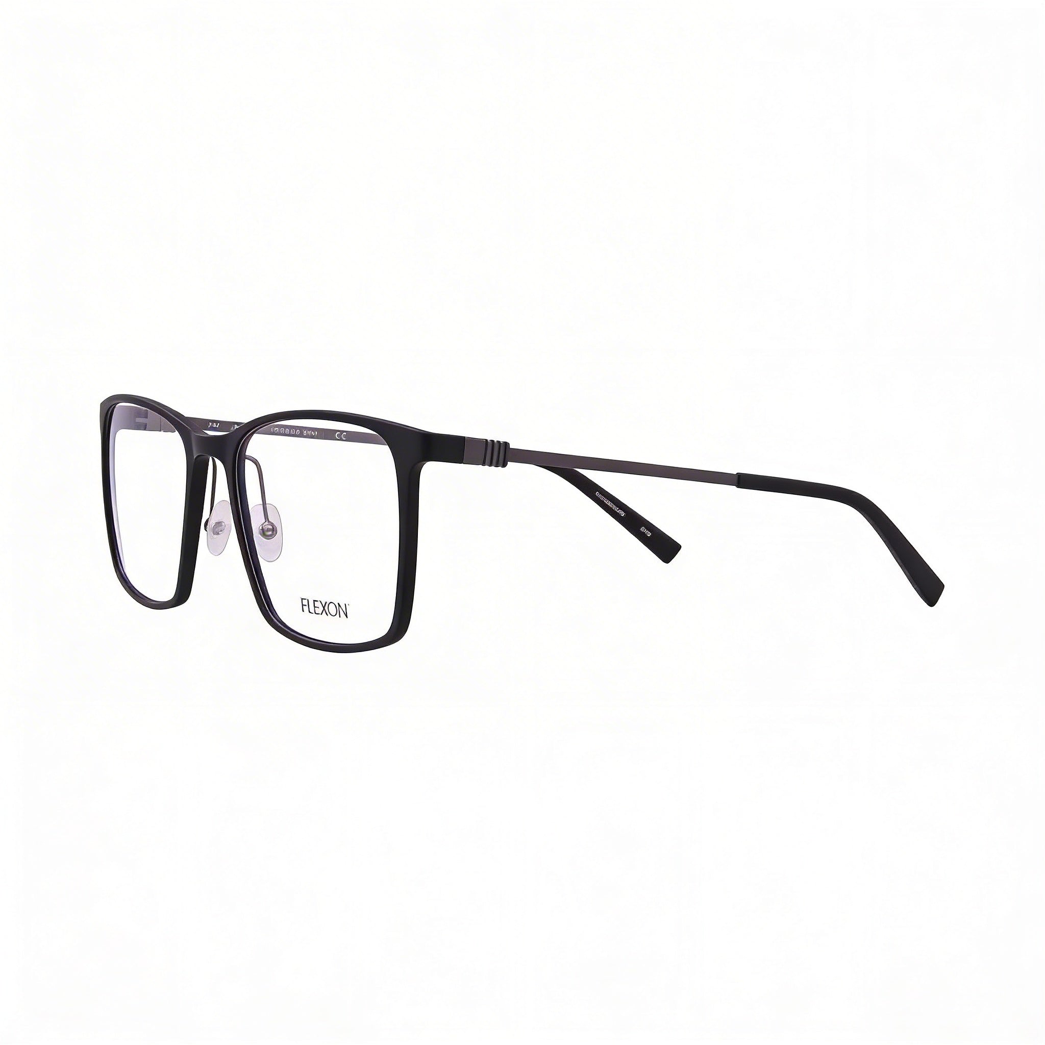 Flexon EP8011 - Montura de gafas unisex de plástico con montura rectangular, color negro mate, ancho de lente: 53 mm, Photo 1