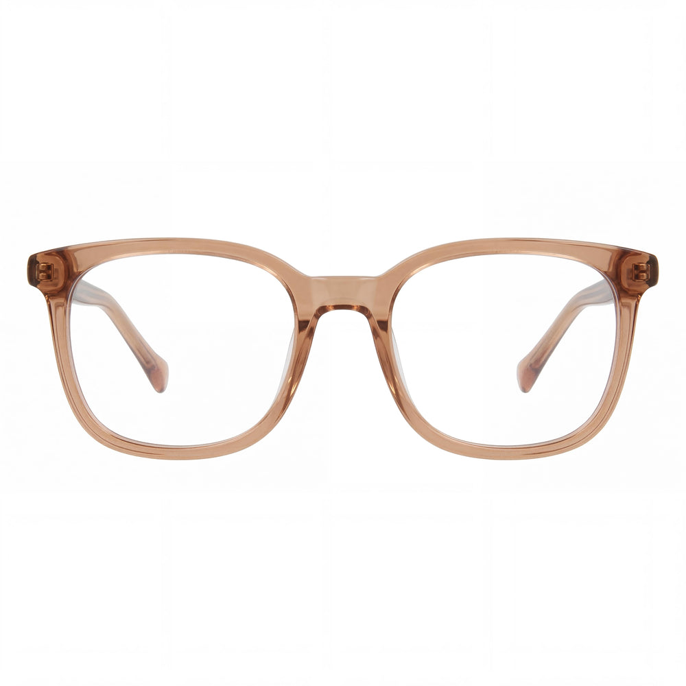 Lucky Brand Vlbd234 Gafas para hombre con montura de plástico en color Blush y lentes de policarbonato transparentes polarizadas de 52 mm