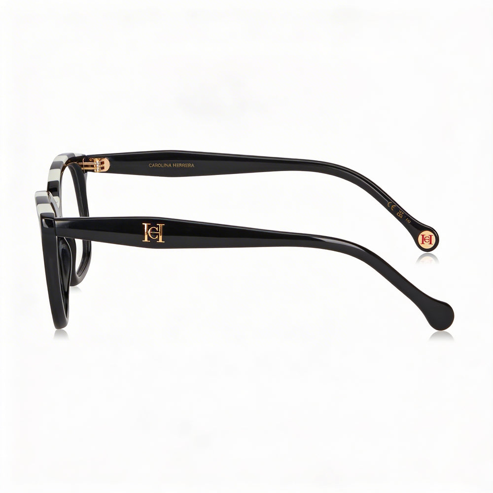 Carolina Herrera Her 0147 Gafas de Acetato Estilo Moderno para Mujer en Blanco Negro, Ancho de Lente 54mm