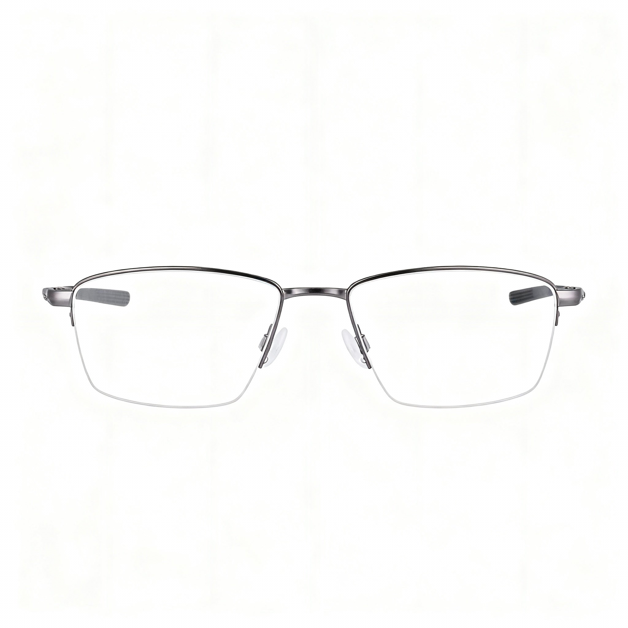 Nike 6045 Men's & Women's Gunmetal Titanium Semi-Rim Rectangle Prescription-Ready Optical Frames 52-18-140, Photo 3