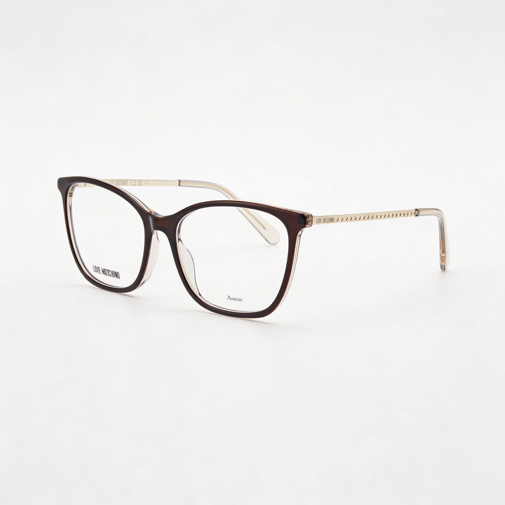 Love Moschino Modern Women's Brown Acetate Frame Sunglasses with Brown Polycarbonate Lenses - Size 54-16-140