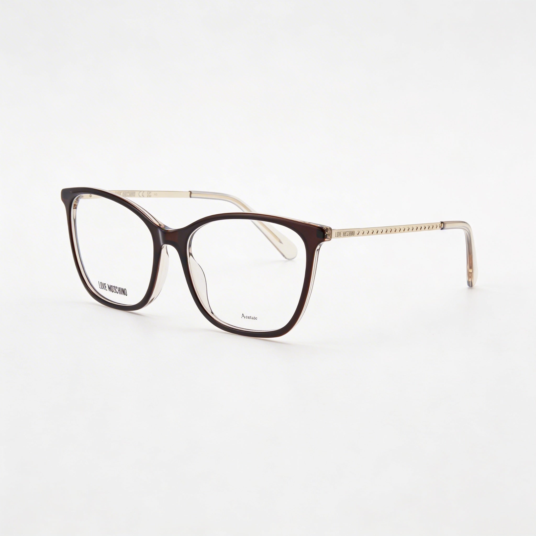 Love Moschino Modern Women's Brown Acetate Frame Sunglasses with Brown Polycarbonate Lenses - Size 54-16-140, Photo 3