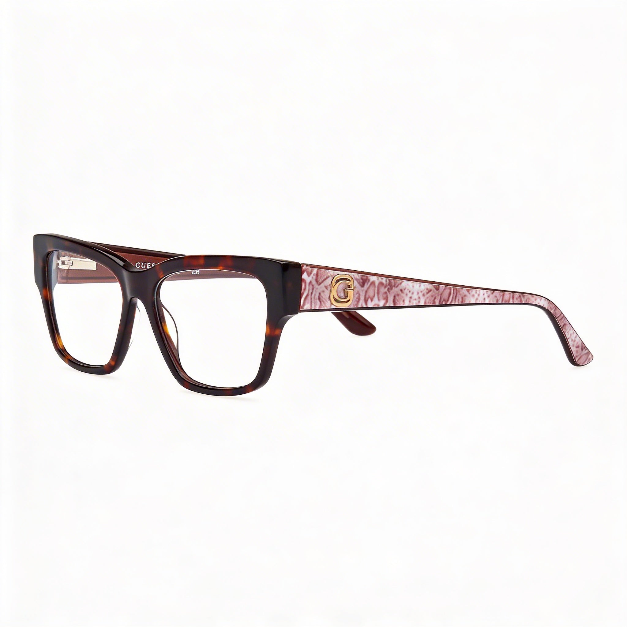 GUESS Gu50126 Women's Dark Havana Animal Monocolor Plastic Frame Non- Polycarbonate Lens Eyewear 53mm, Photo 3