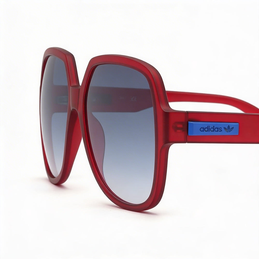 Adidas Originals Contemporaneo Women's Transparent Red Acetate Gradient Blue UV Protection Non-Polarized Sunglasses 57mm