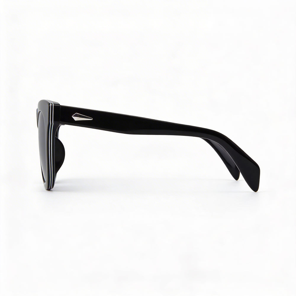 Rag & Bone RNB1086S Casual Unisex Black Ecological oil Grey Lens Sunglasses 52-19-145