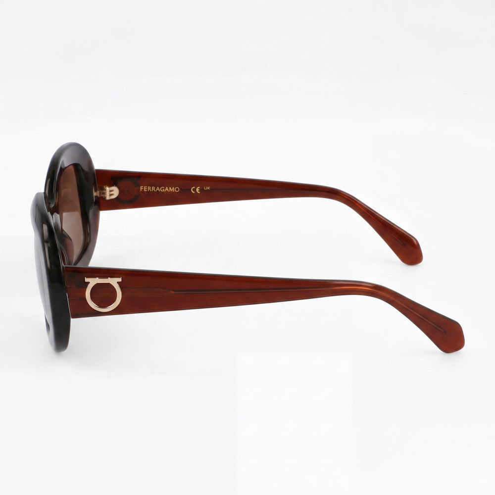 Ferragamo Sf2038se Men's Transparent Brown Titanium Frame Non- Glasses 51mm