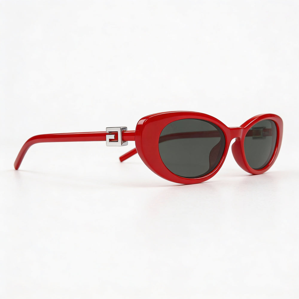 Gafas de sol Gucci Modern para mujer con montura de plástico moldeado por inyección en rojo y gris y lentes de plástico de 52 mm