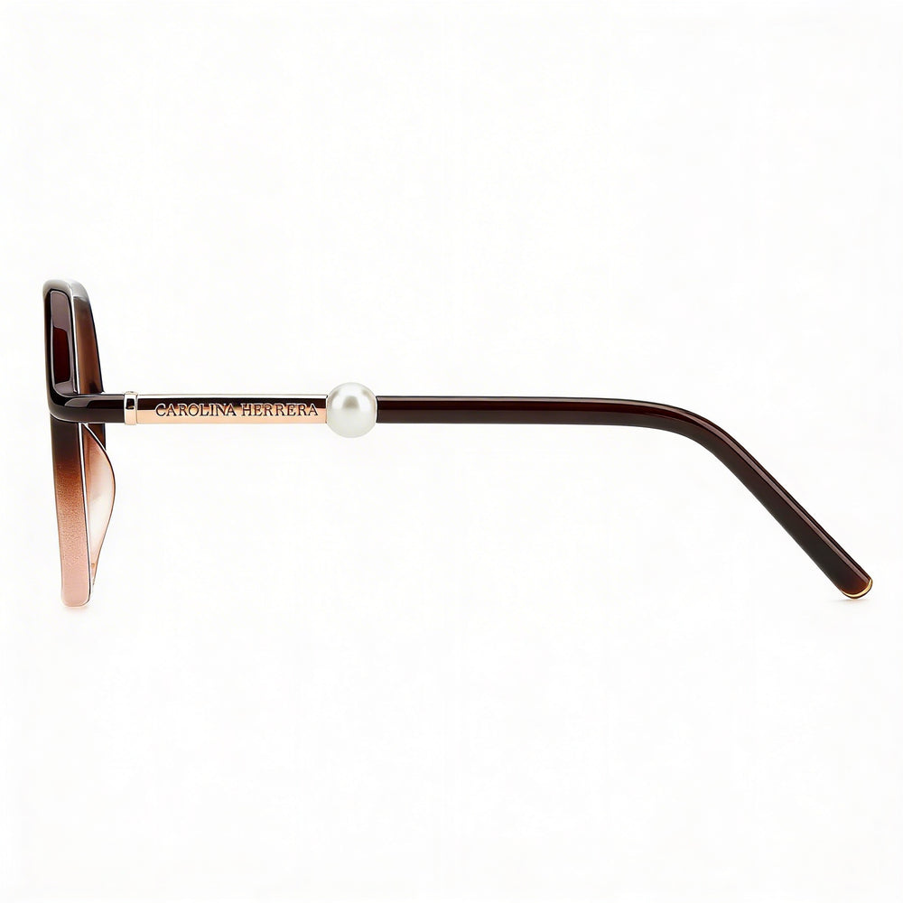 CAROLINA HERRERA Her 0080 Gafas de sol para mujer con montura de poliamida marrón nude, lentes de 53 mm con protección UV no polarizadas.