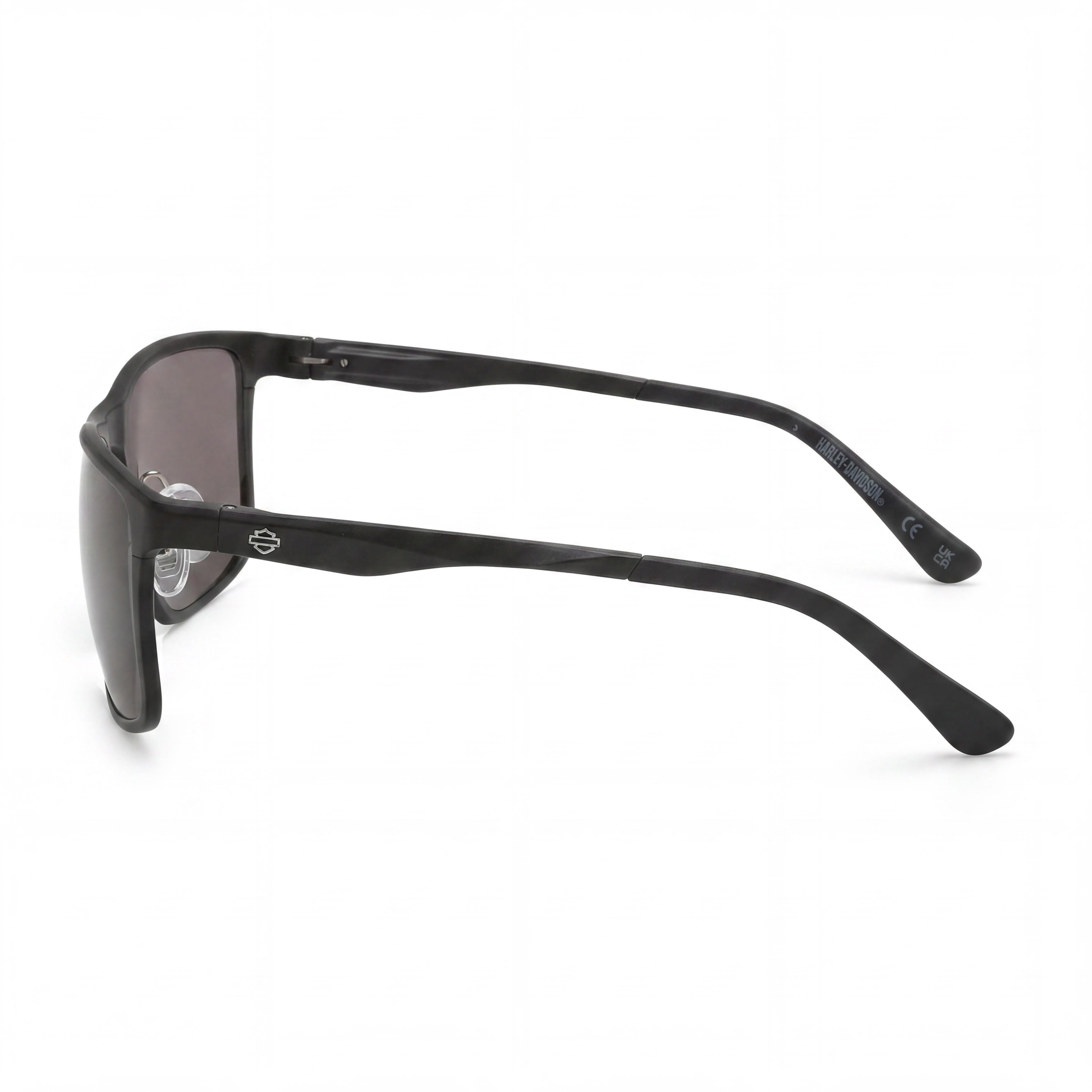 Gafas de sol Harley-Davidson Hd1015x para hombre, armazón de aluminio, color negro mate, lente de policarbonato ahumado con protección UV, 60mm, Photo 3