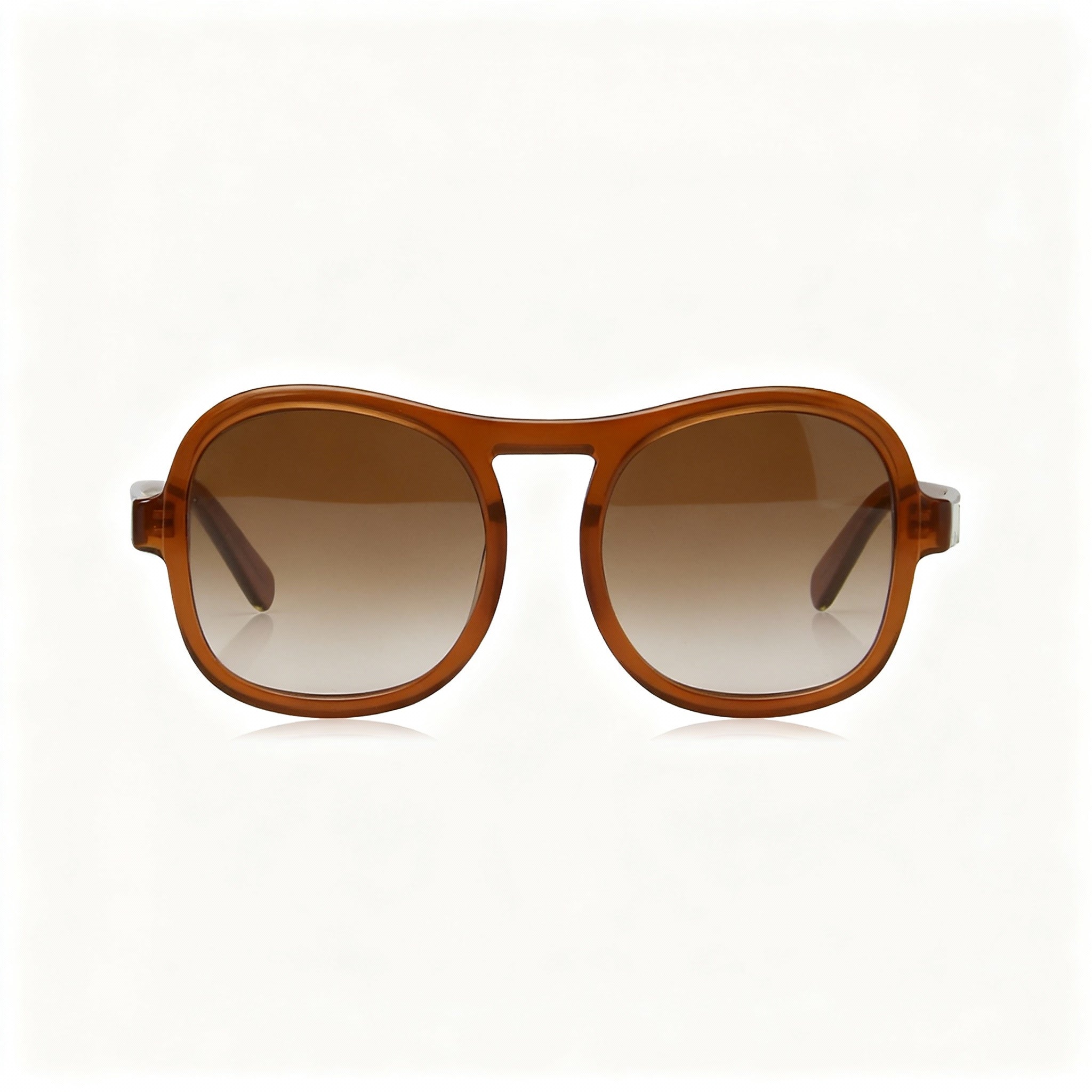 Chloe Ce720s Women's Caramel Acetate Square Sunglasses 56mm Brown Gradient Non-Polarized UV Protected, Photo 3