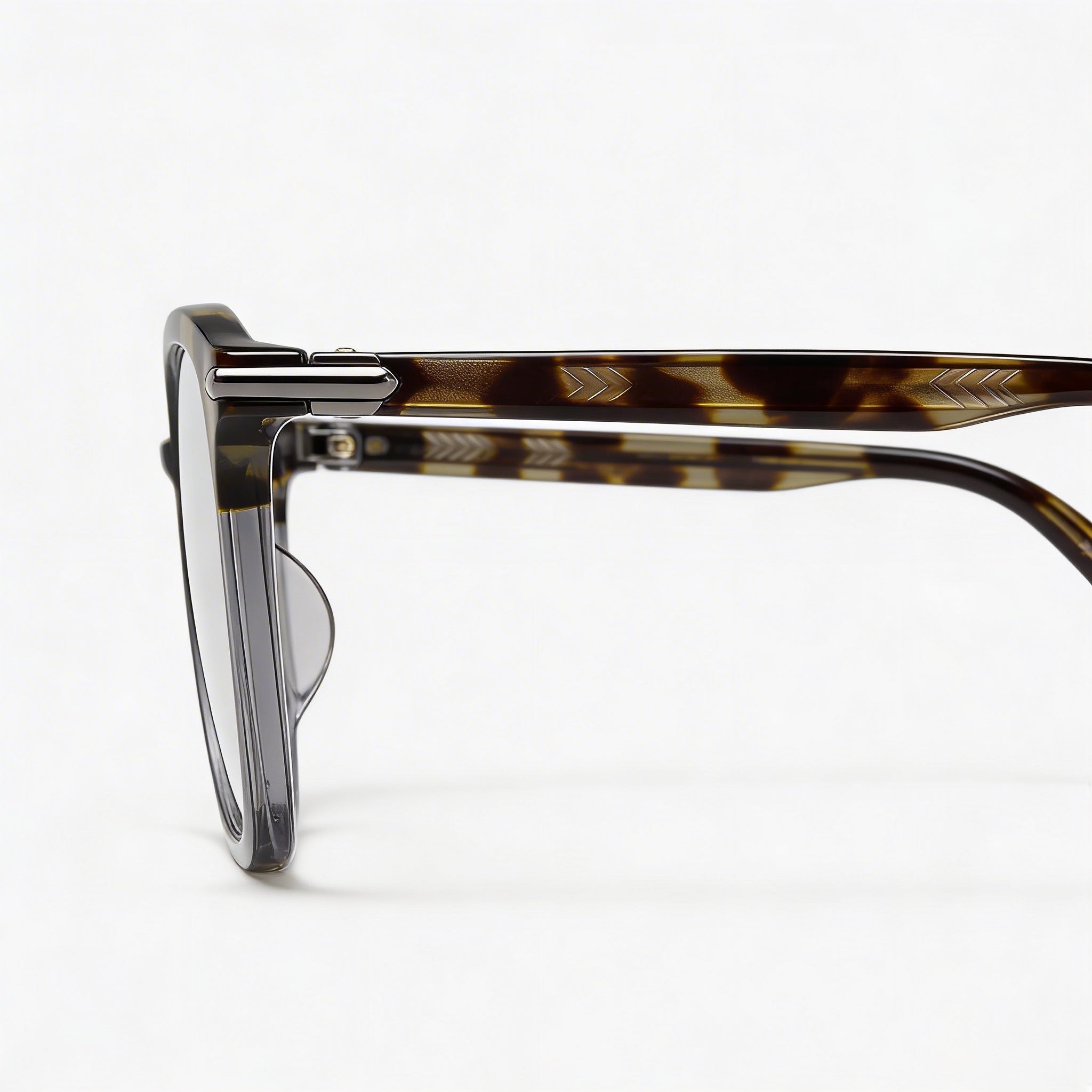 Gafas para hombre rag & bone RNB7024 con montura de acetato, negro/gris con lentes transparentes, 51-19-145 mm, Photo 2