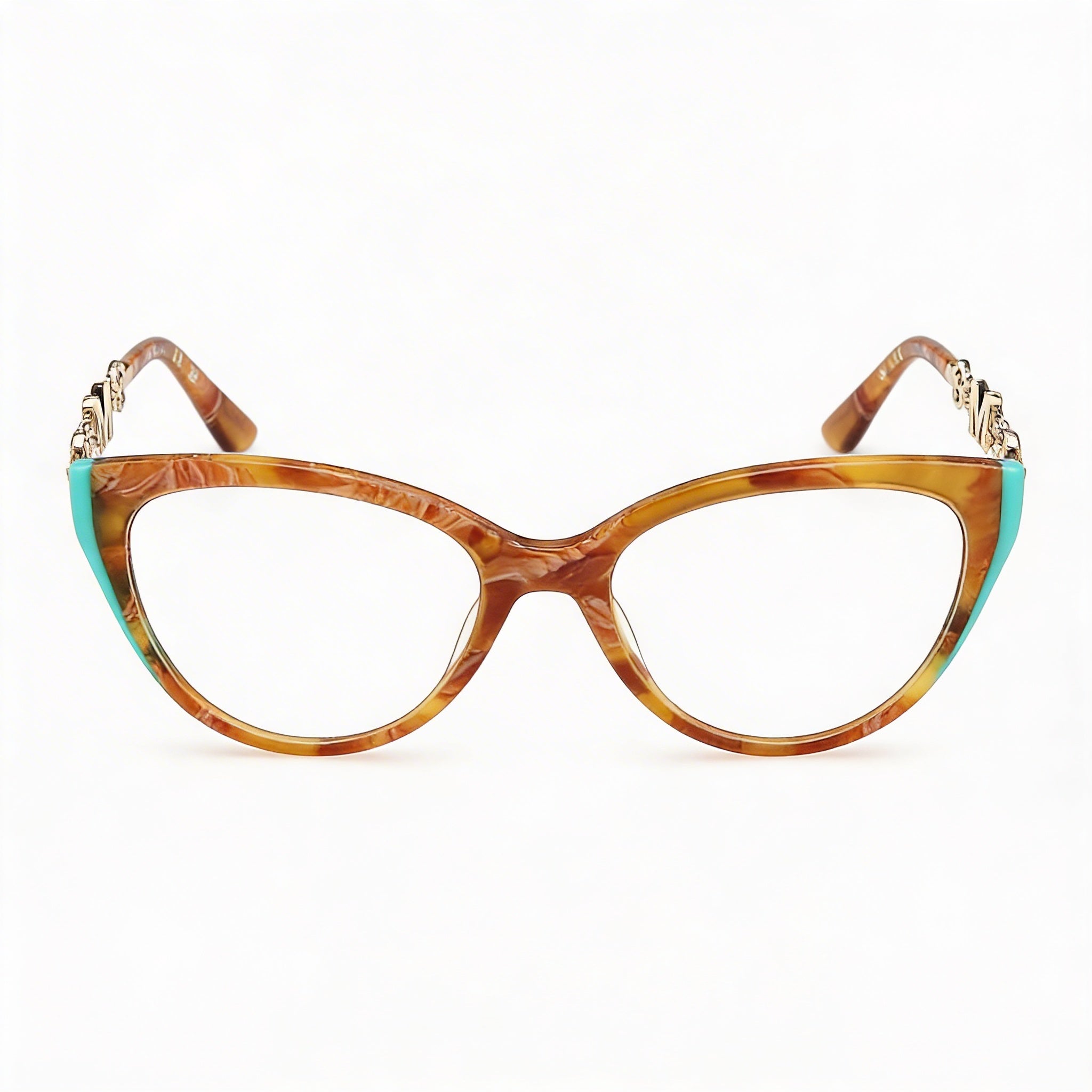 Guess by Marciano Gm50006 Men's Plastic Eyewear Light Brown Havana Shiny Pale Gold 54mm, Photo 2