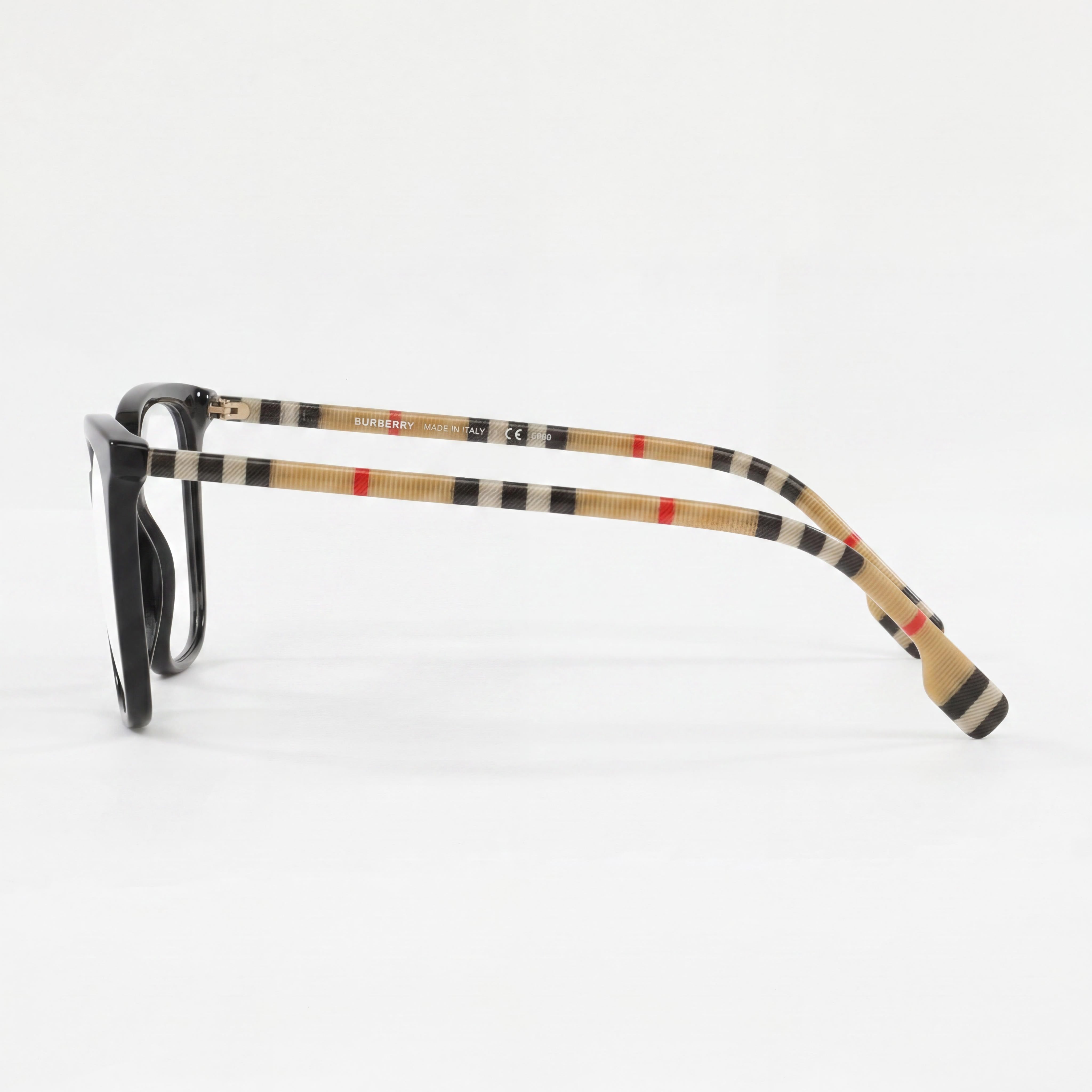 BURBERRY Be 2367 Gafas para mujer con montura de acetato negro brillante y lentes de demostración de policarbonato de 54 mm, Photo 2