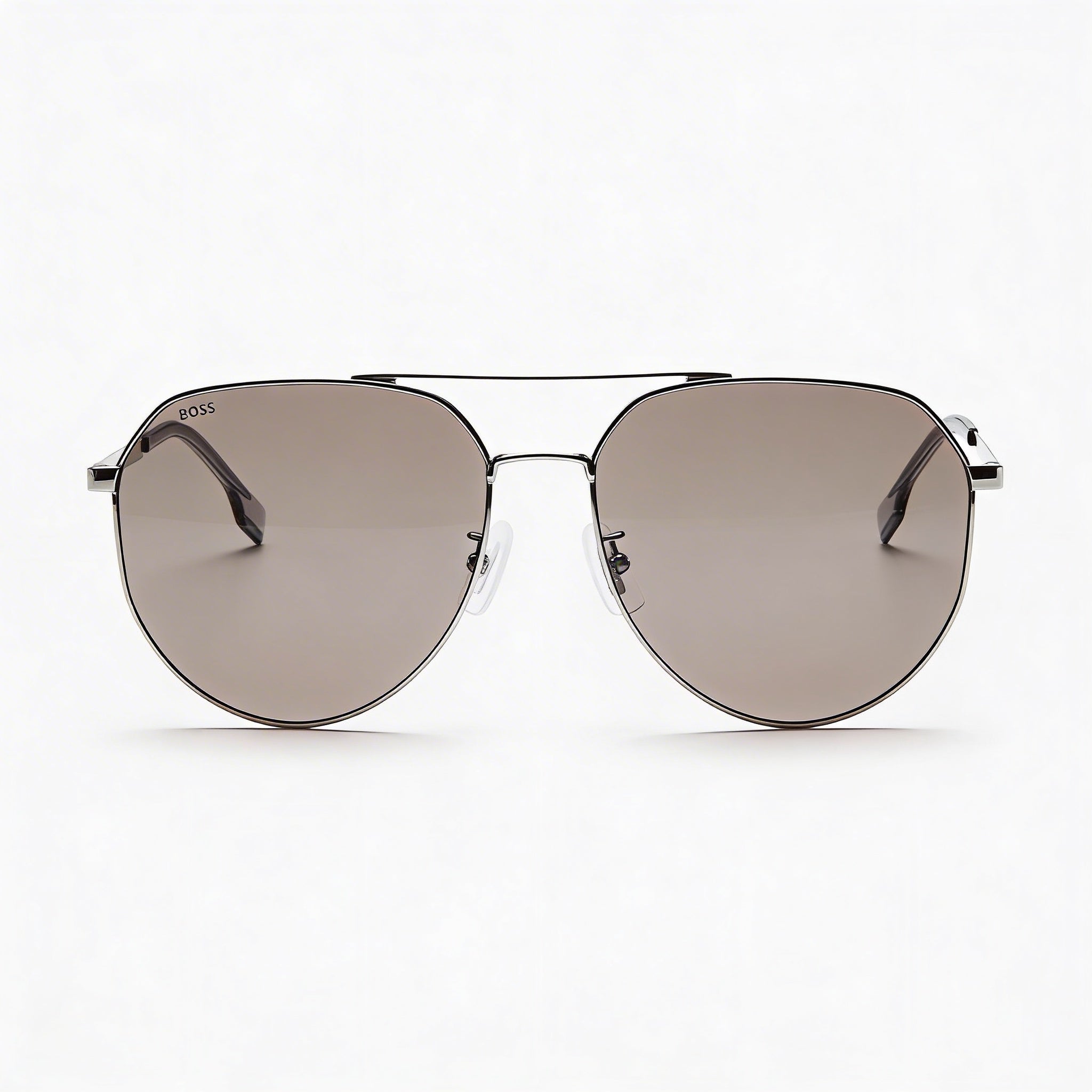 Hugo Boss Tech & Innovation Unisex Pilot Stainless Steel Ruthenium UV Protected Sunglasses 61mm, Photo 3