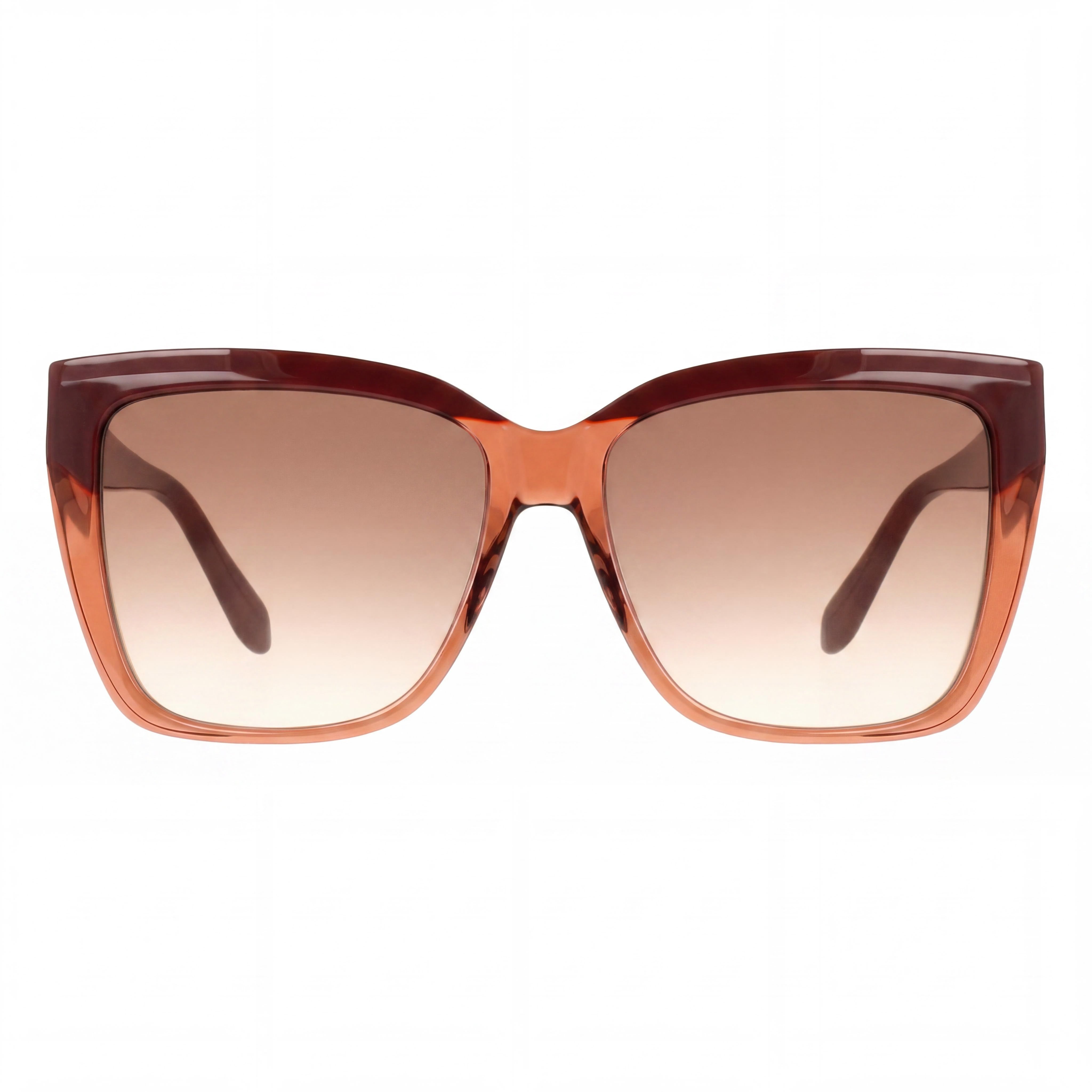 Gafas de sol Ferragamo Sf1102s de acetato para mujer, montura marrón transparente burdeos, lentes UV 400, 58 mm, Photo 2