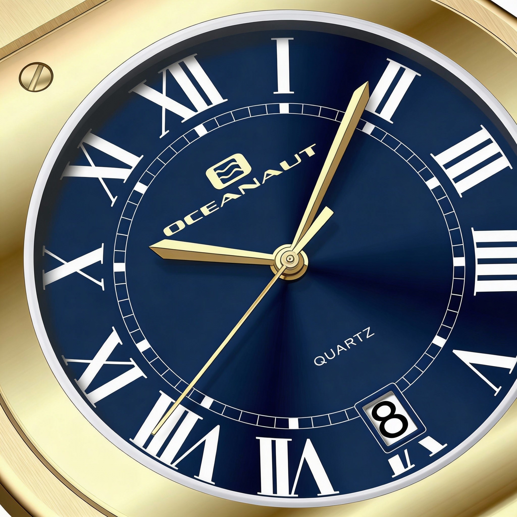 Reloj Oceanaut para mujer, de cuarzo, resistente al agua, de acero inoxidable y esfera azul., Photo 2