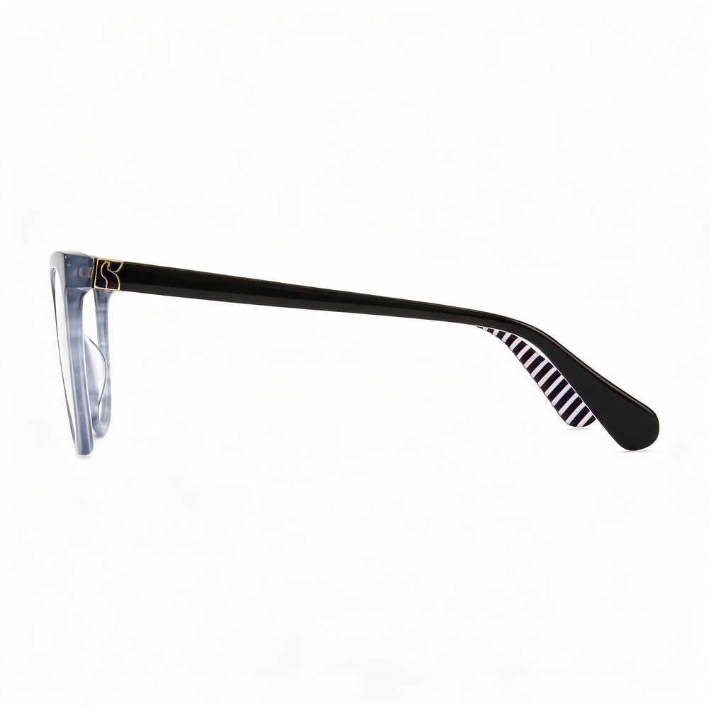 kate spade new york Temperance Gafas Ópticas de Acetato Cuerno Gris Clásico para Mujer con Lentes de Policarbonato 49-18-140