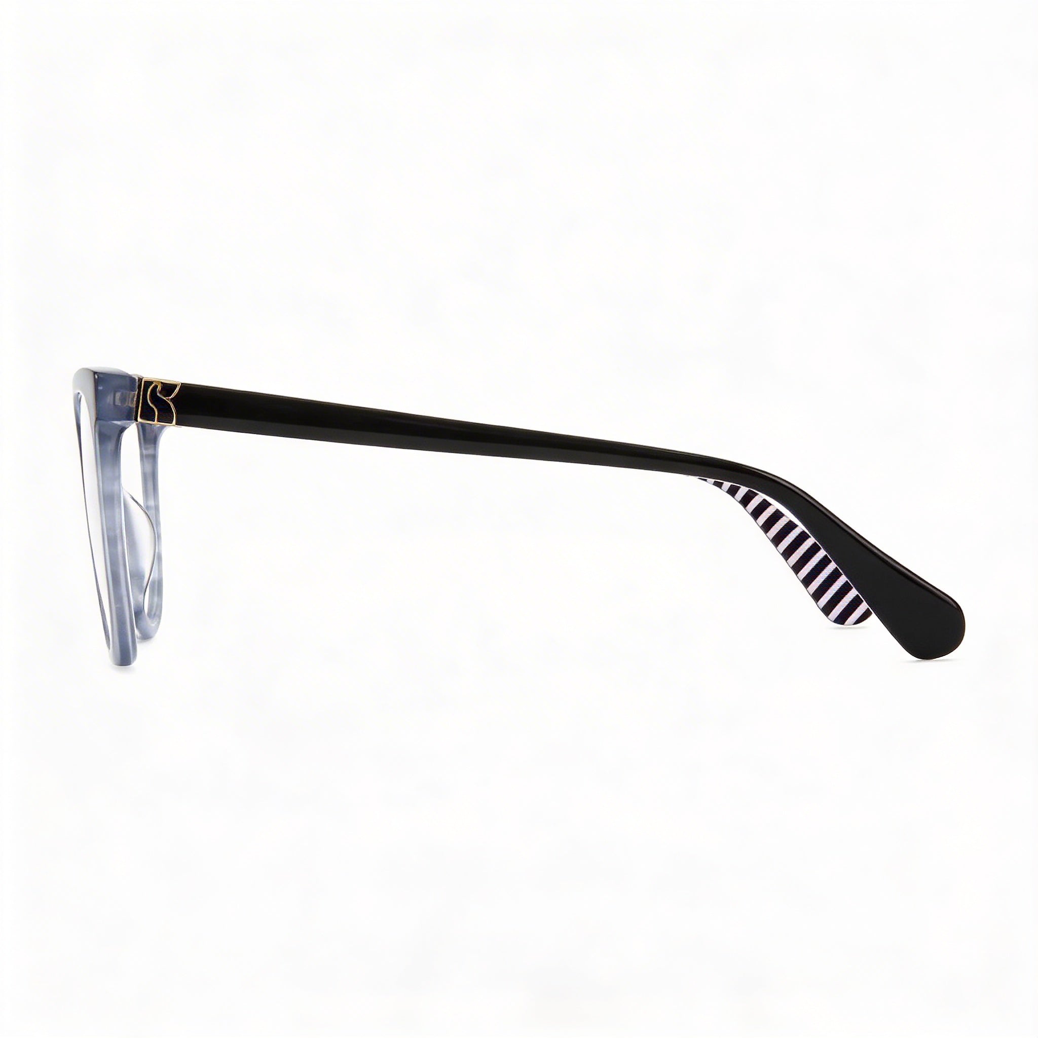 kate spade new york Temperance Women's Classic Grey Horn Acetate Optical Frames with Polycarbonate Lenses 49-18-140, Photo 2