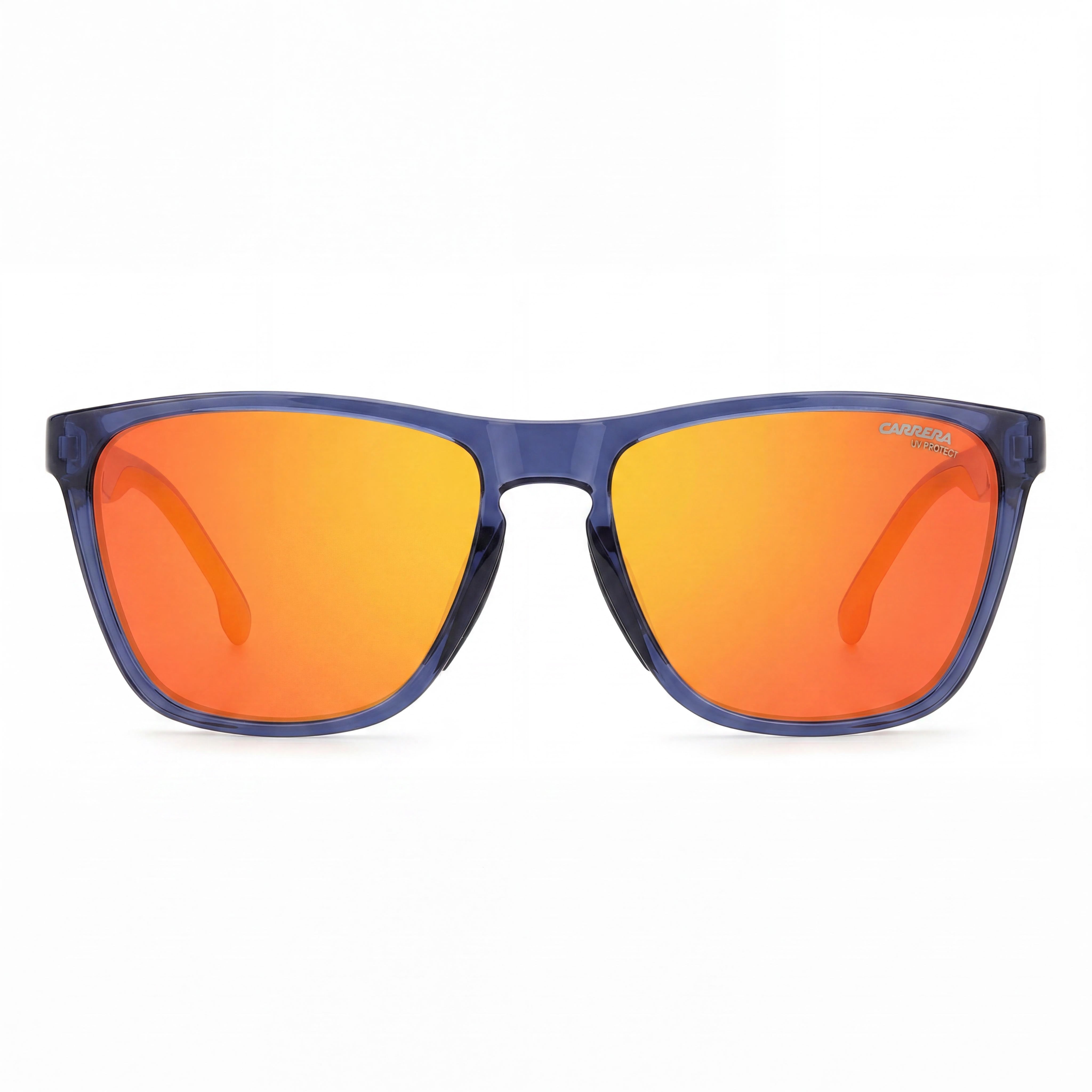 Gafas de sol Carrera Classic unisex, montura azul-naranja, lentes azules, de propionato inyectado, protección UV, 56 mm, Photo 2
