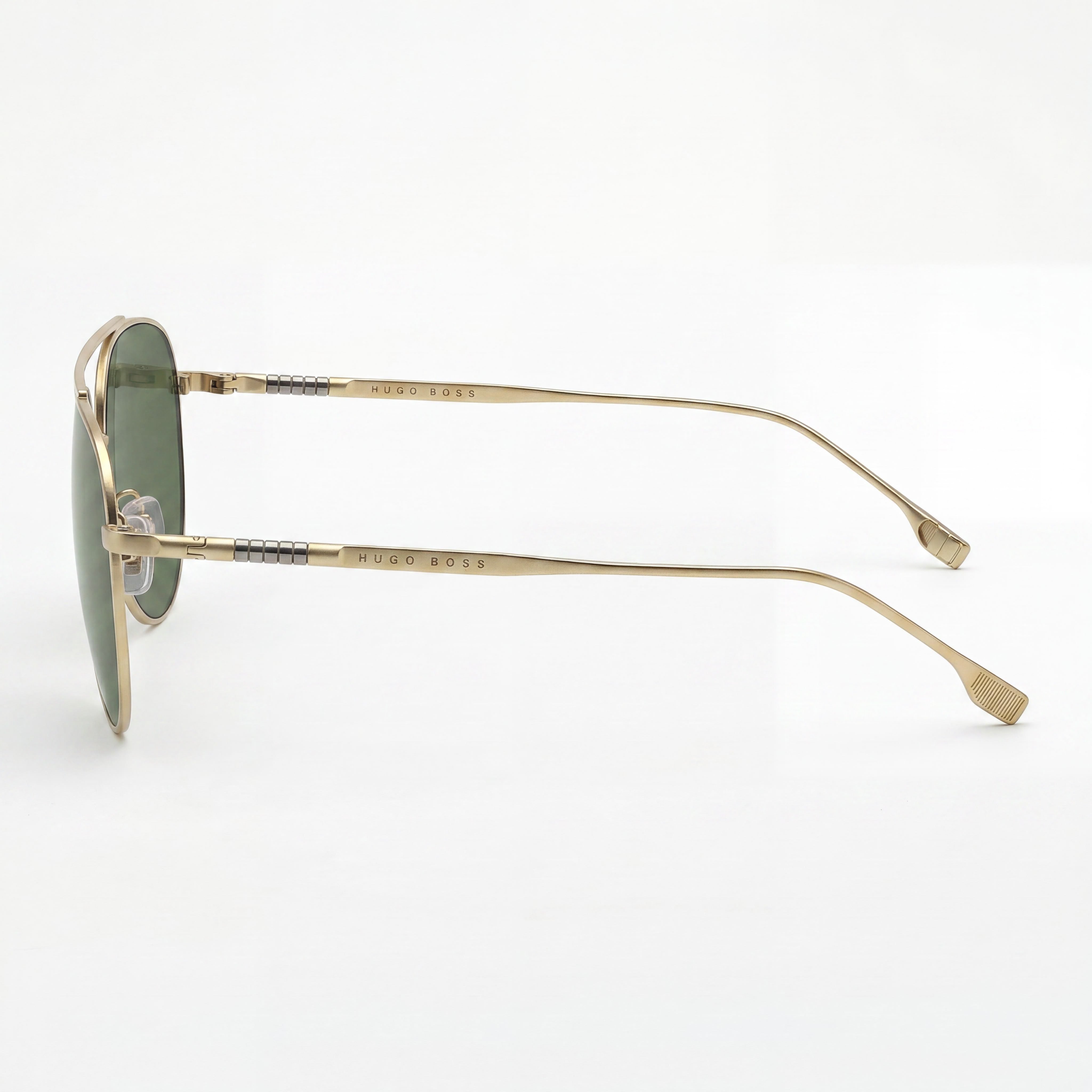 Hugo Boss Boss 1296/F/S Gafas de sol de piloto para hombre, dorado mate, verde, acero inoxidable, con protección UV, 63 mm, Photo 3