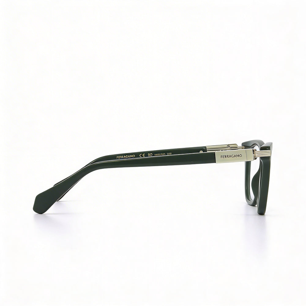 Gafas de sol Salvatore Ferragamo SF2973 para hombre con montura de acetato verde oscuro y lentes de policarbonato (ancho de lente de 50 mm)