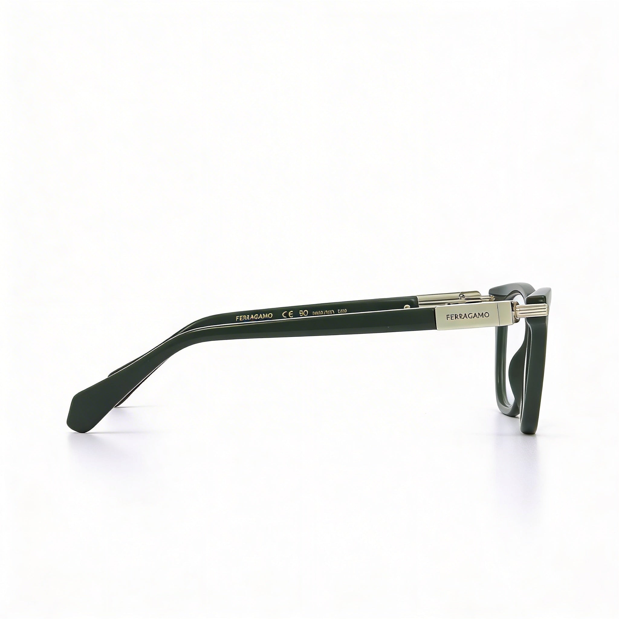 Salvatore Ferragamo Sf2973 Men's Eyewear with Dark Green Acetate Frame and Polycarbonate Lenses - 50mm Lens Width, Photo 3