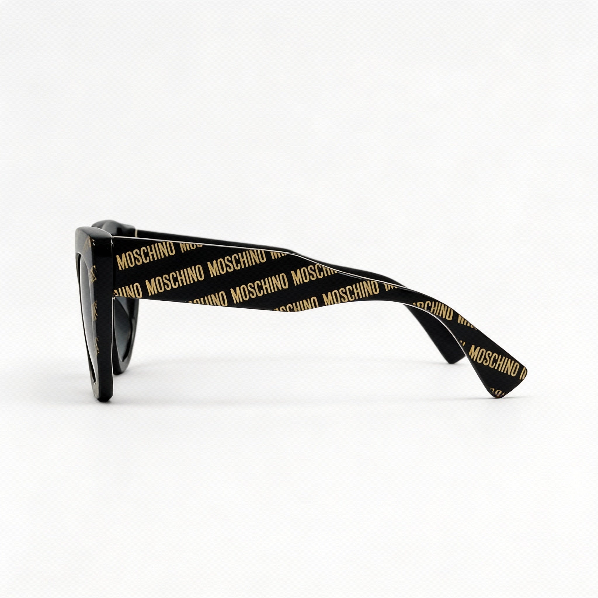 Moschino Casual Women's Cat Eye Black Pattern Dark Grey Shaded Gradient UV Protected Sunglasses 52mm, Photo 1