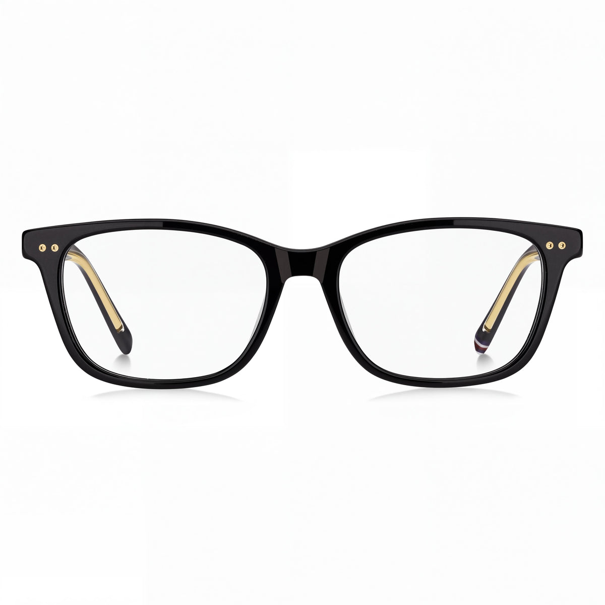 Tommy Hilfiger 2162 Women's Classic Black Plastic Sunglasses with Non-Polarized Multicolor Polycarbonate Lenses 51mm, Photo 2