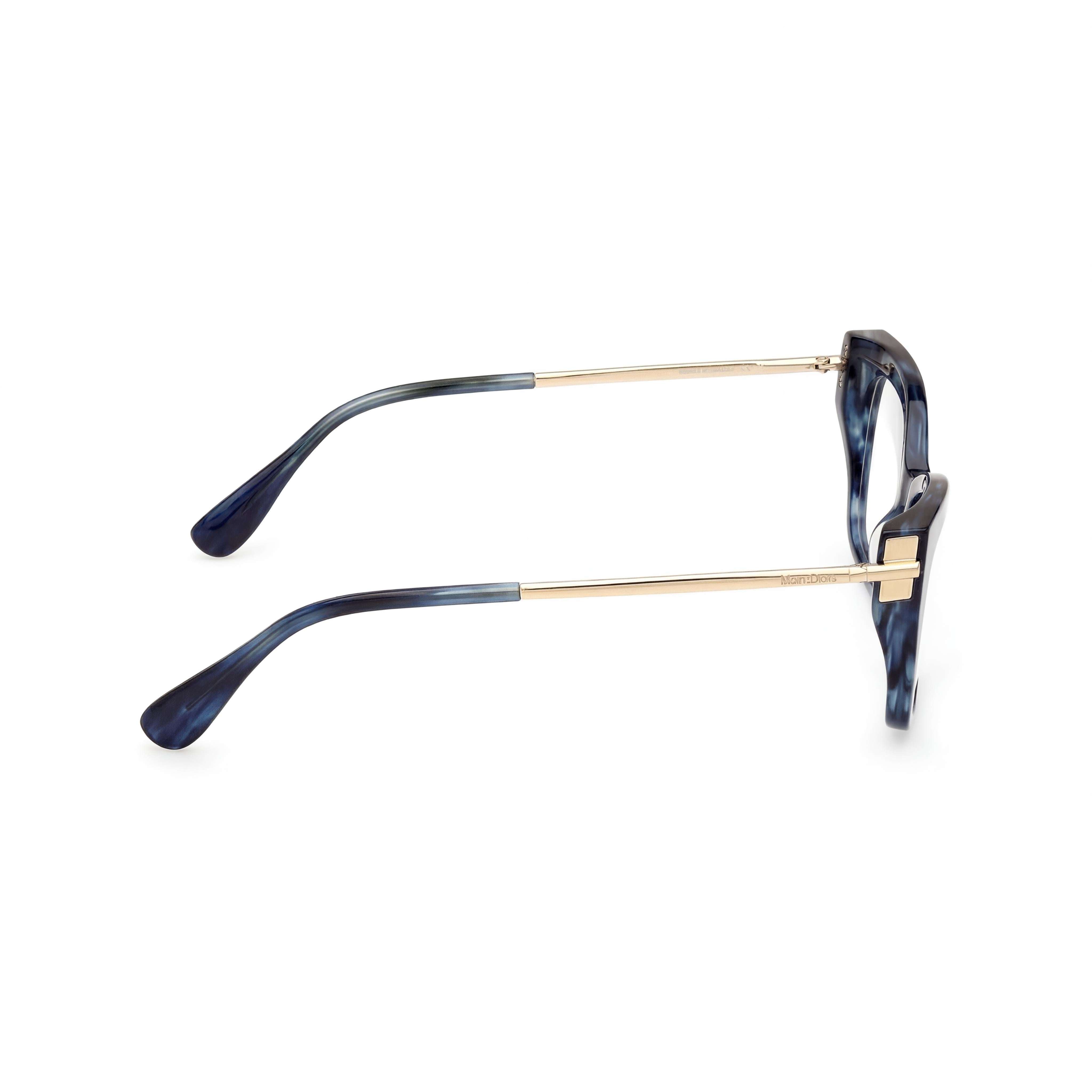 MaxMara Men's Eyewear, Blue Plastic Frame, Multicoloured Polarized Polycarbonate Lenses, 53-17-140, Photo 2