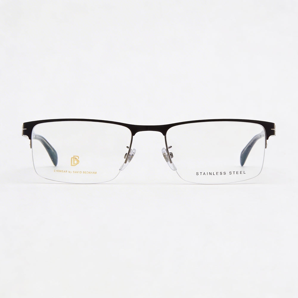 Gafas de sol polarizadas modernas para hombre David Beckham Db 1068, armazón de acero de aleación de rutenio negro mate de 58 mm