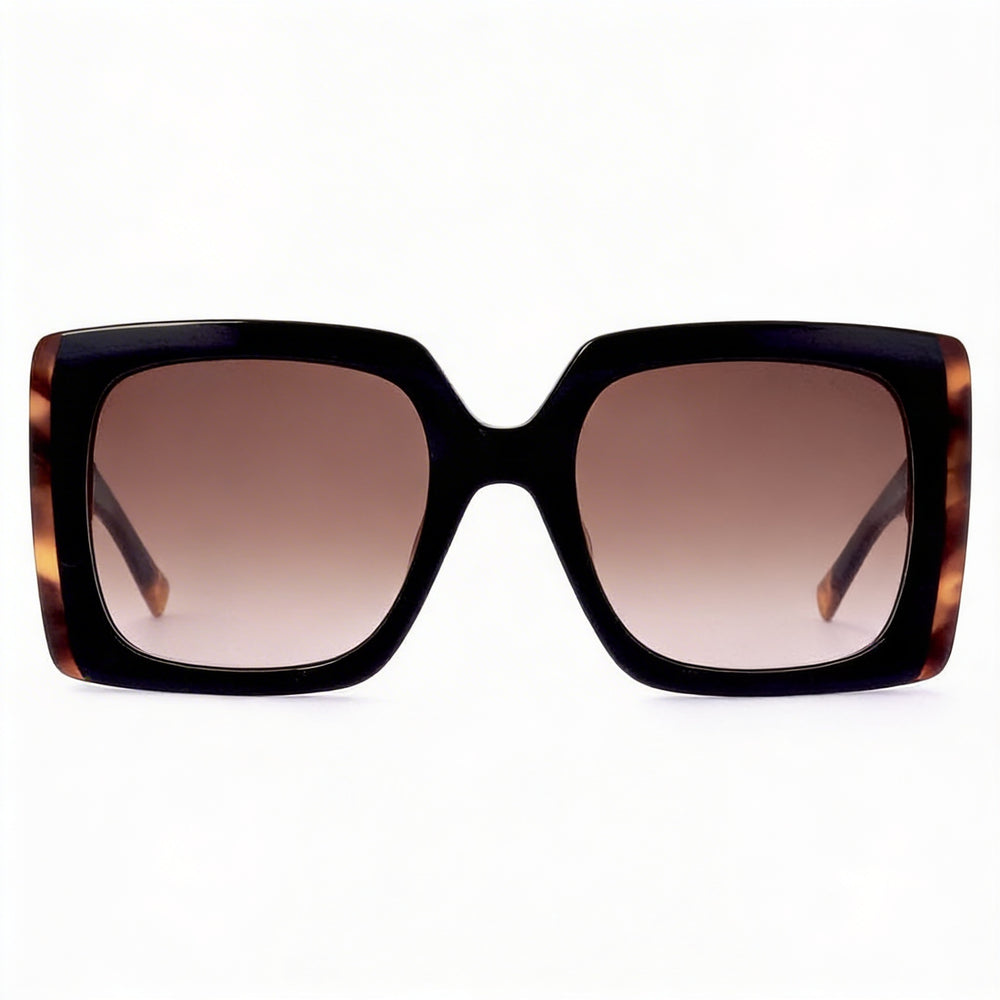 M Missoni Casual Women's Square Acetate Black Havana Non-Polarized Gradient Sunglasses 54-22-145