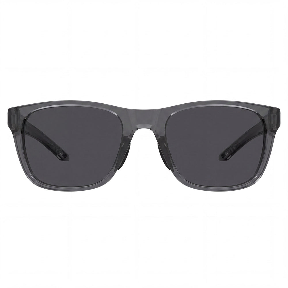 Gafas de sol unisex clásicas Under Armour con montura de poliamida, color gris plateado, espejadas, sin polarizar, con protección UV, 55 mm