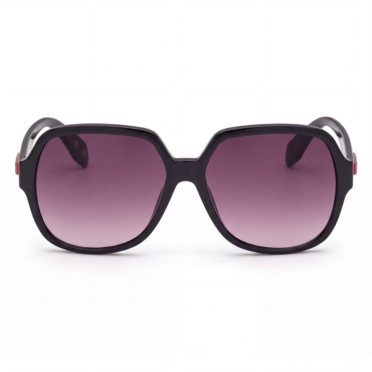 adidas Originals Contemporaneo - Gafas de Sol de Mujer con Montura de Plástico Negra, Lentes Moradas con Degradado Espejado y Protección UV 57, Photo 2