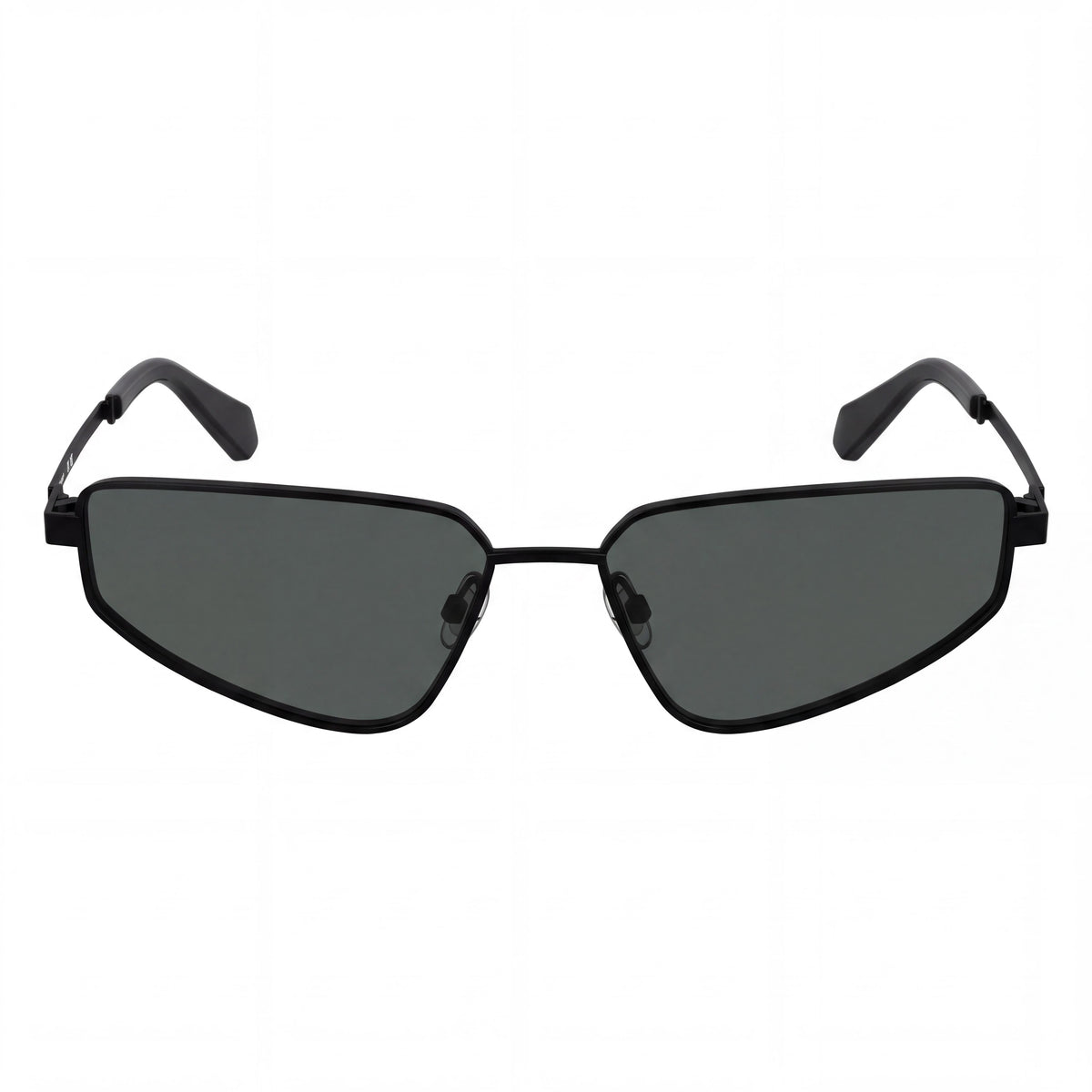 Calvin Klein Jeans Ckj25200s Women's Matte Black Metal Cat Eye Sunglasses, Solid Grey Lenses, 57mm, UV Protection, Photo 2