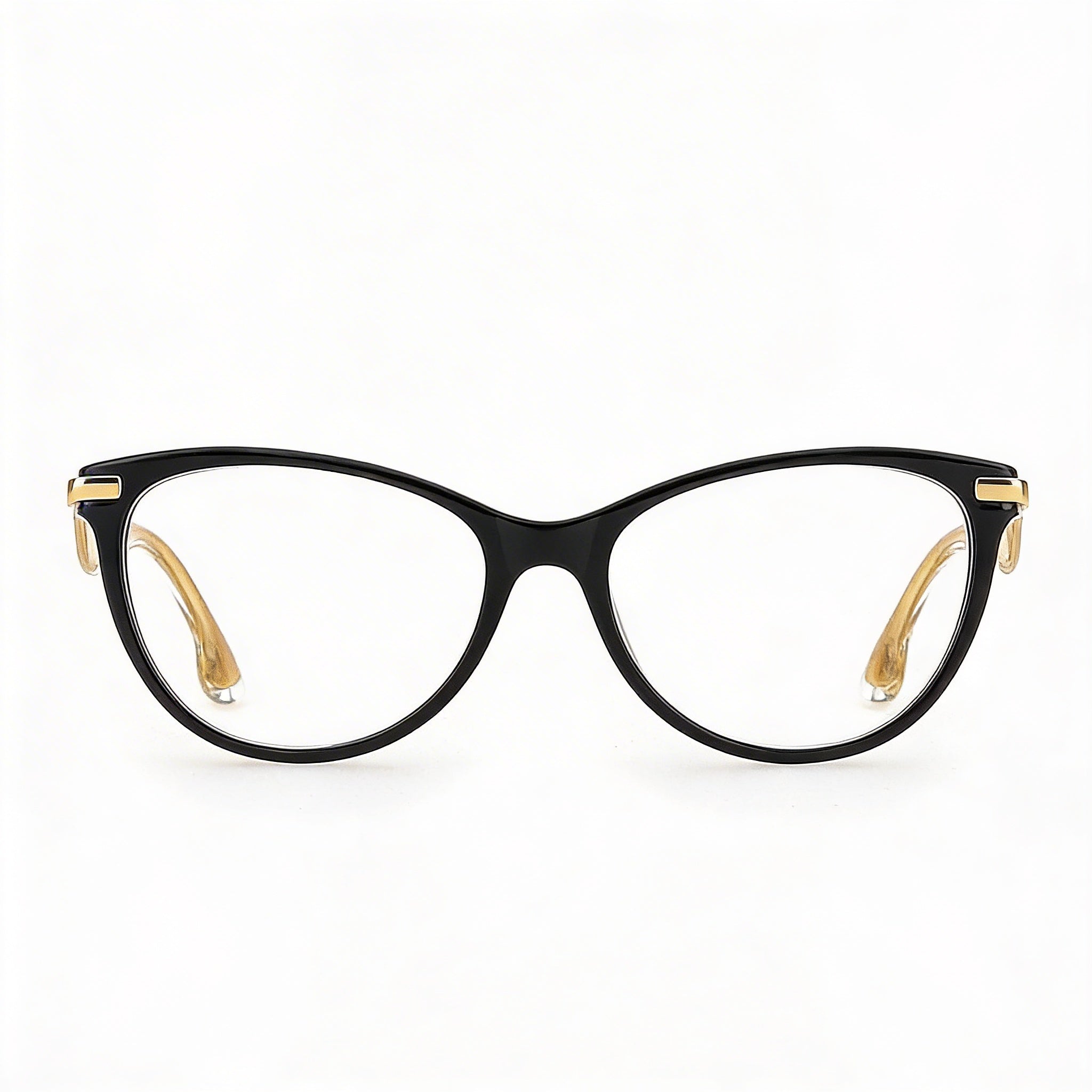 Jimmy Choo Jimmy Choo 258 Women's Black Cat-Eye Acetate Optical Frame with Wave Temples 54mm, Photo 2
