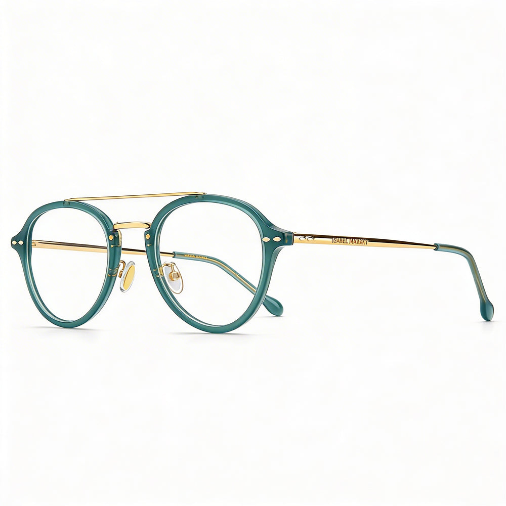 Isabel Marant Gafas de sol modernas para mujer de poliamida doradas verdes 49 mm