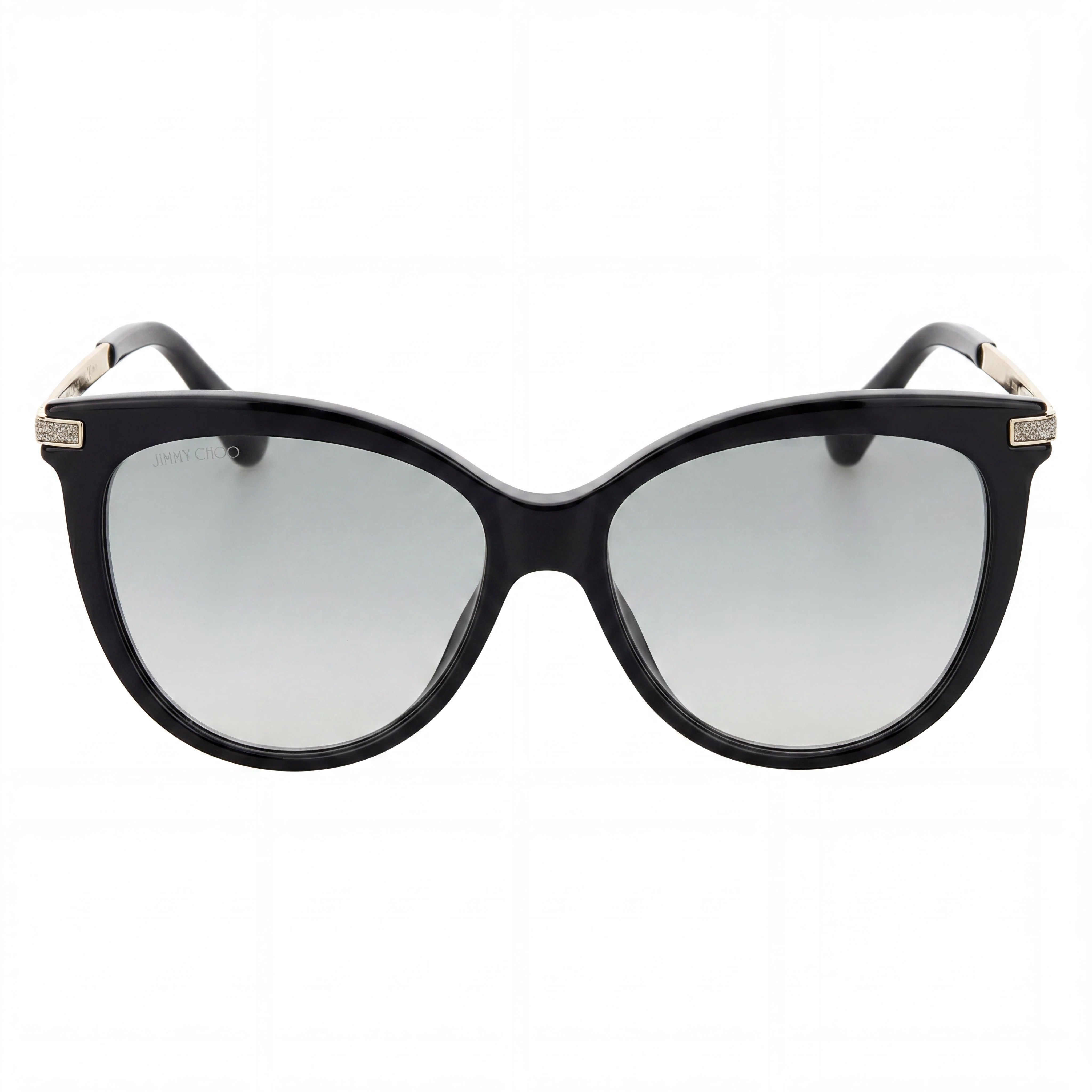 Jimmy Choo Axelle/G/S Women's Black Acetate Cat-Eye Grey Gradient Lens UV Protection Sunglasses 56mm, Photo 2