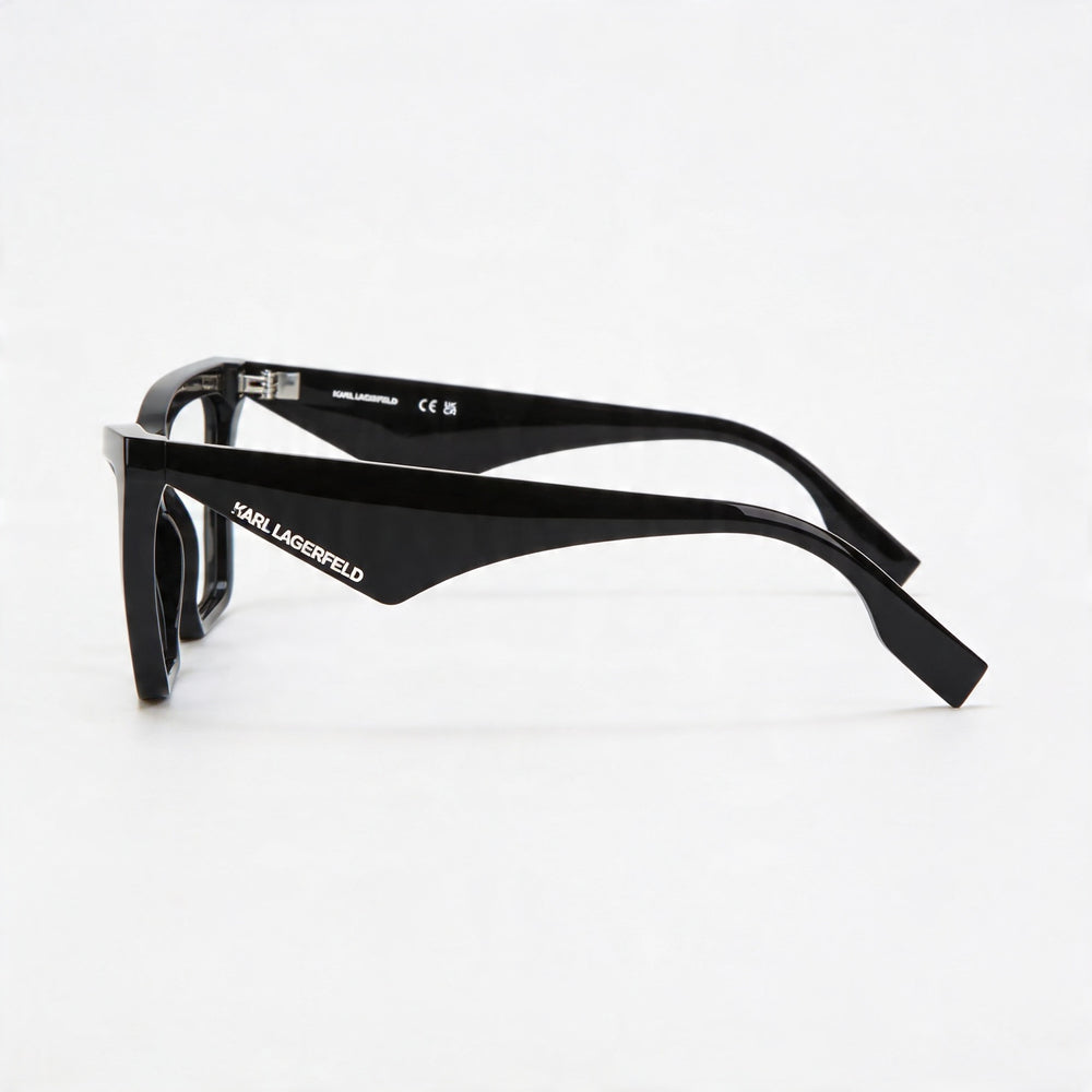 KARL LAGERFELD Kl6195 Women's Eyeglasses with Black Acetate Frame, Transparent Polycarbonate Lenses - Size 54mm