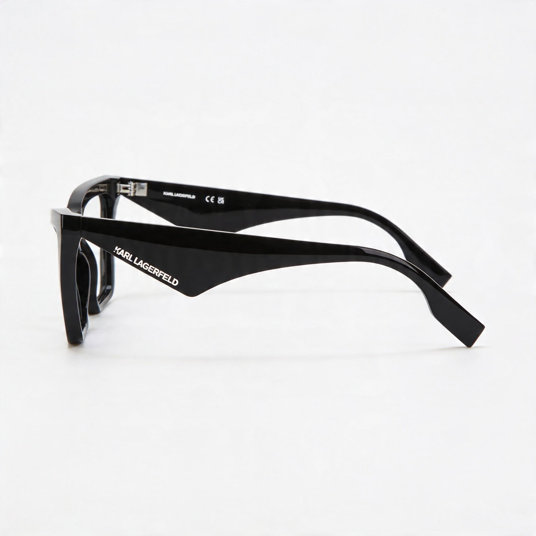 Gafas Karl Lagerfeld Kl6195 para mujer con montura de acetato negro, lentes de policarbonato transparente - Talla 54 mm, Photo 3