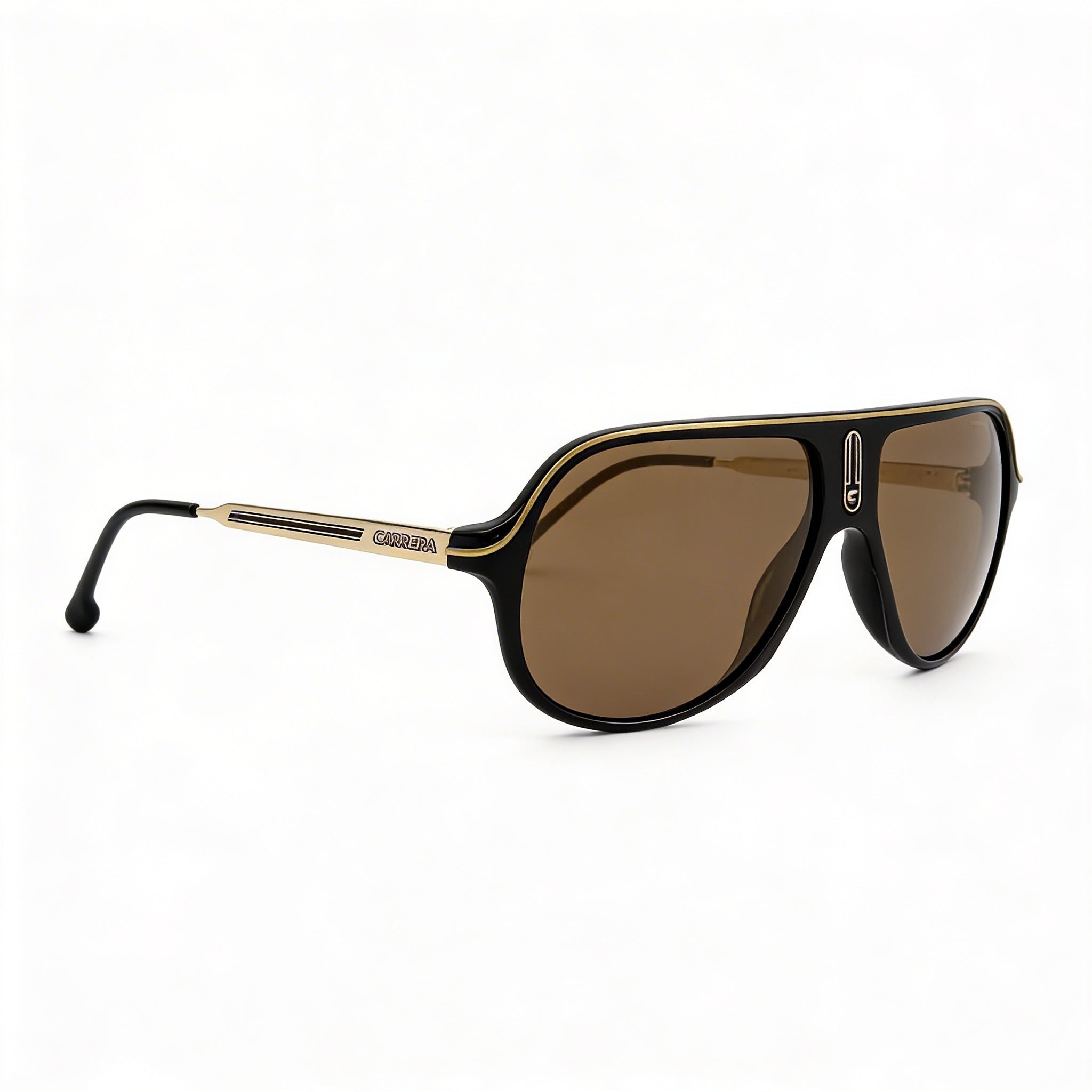 Carrera Casual Unisex Black Gold Polyamide Sunglasses with Gold High Contrast UV Protection Lenses, 62mm, Photo 3
