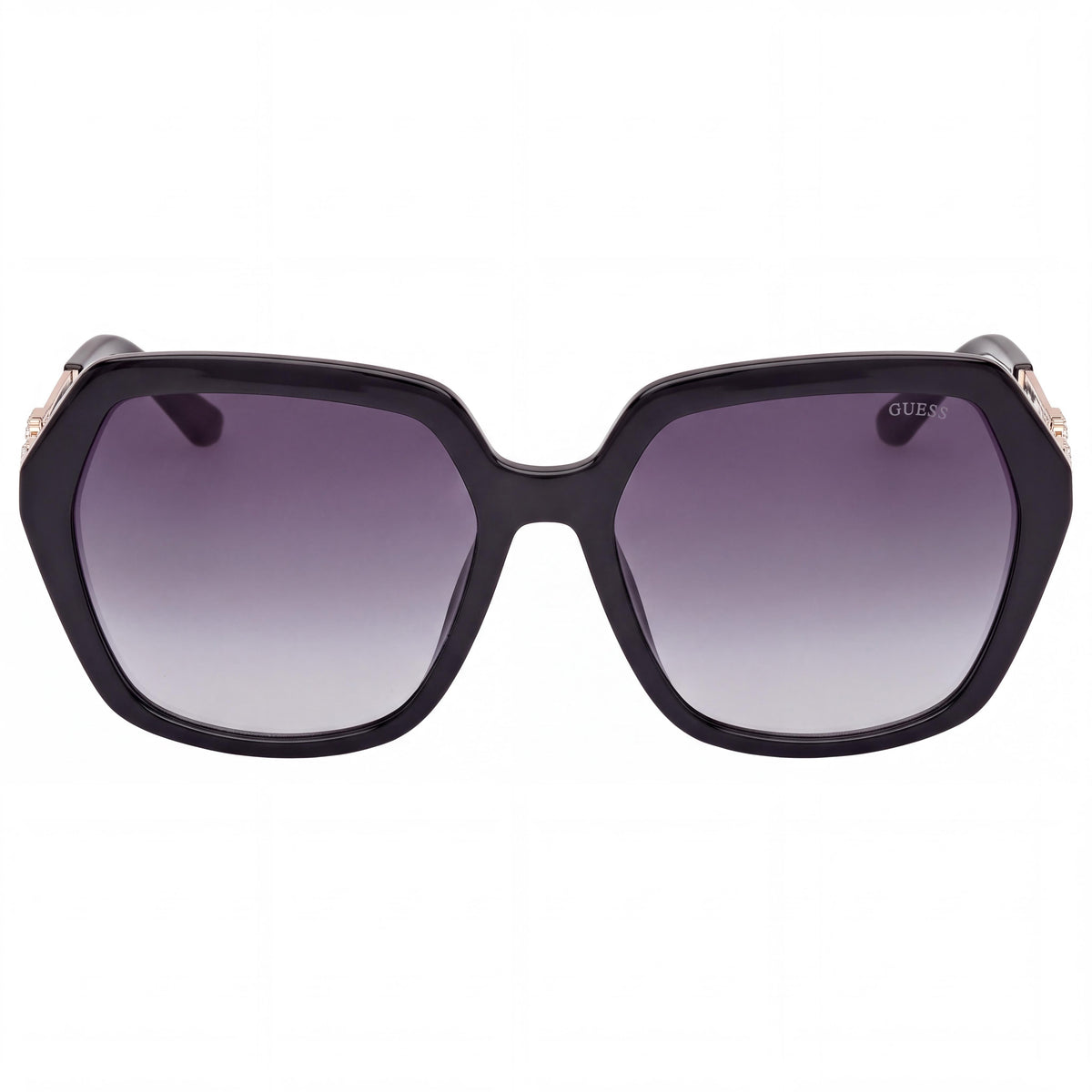 GUESS Gu00267 Classic Unisex Sunglasses with Shiny Black Frame, Lens Width 57mm, Bridge Width 17mm, Temple Length 140mm, Photo 2