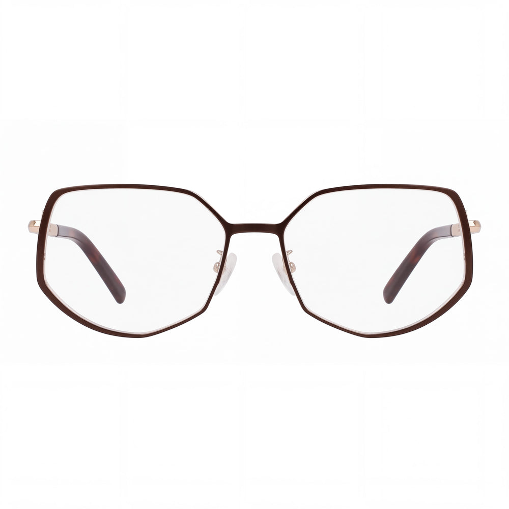 MCM WORLDWIDE MW5015-H Women's Daily Wear Glasses with Matte Light Pink Frame, Black Material & Matte Pink Lenses