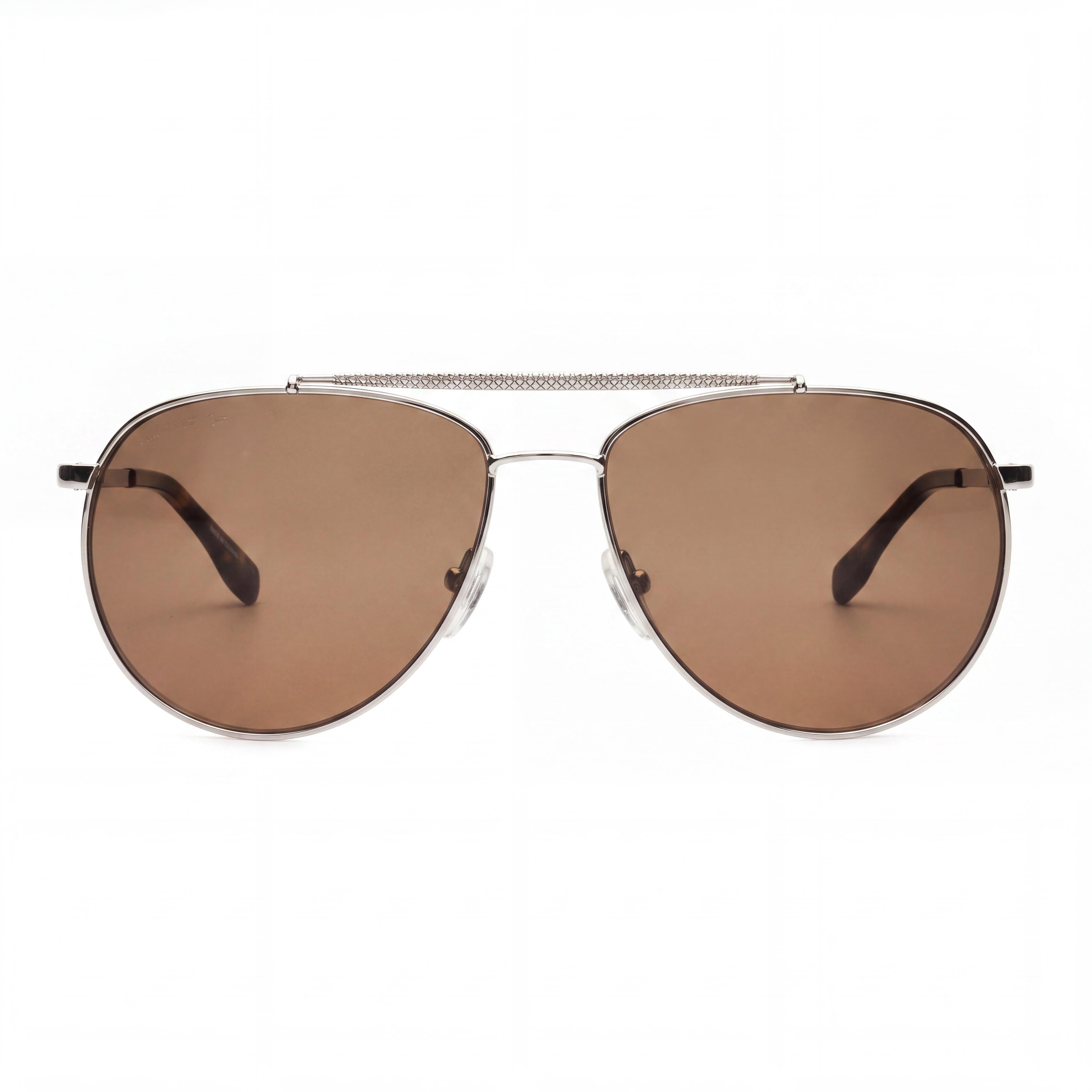 Lacoste L177S Unisex Gunmetal Metal Pilot Frame Brown Polycarbonate Lens UV Protection 57mm Sunglasses, Photo 2
