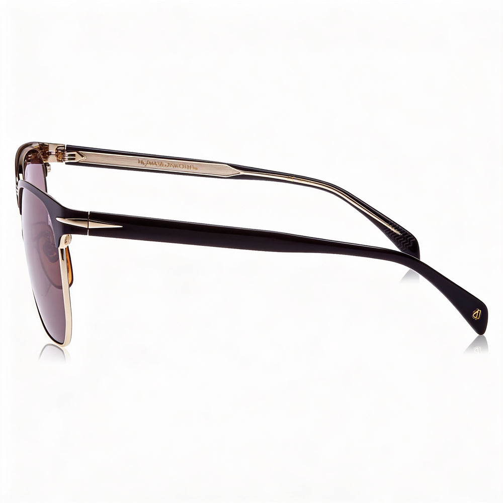 David Beckham Db 7057/F/S Unisex Alloy Steel Black Frame Matte Black Gold Non-Polarized Eyewear 56mm