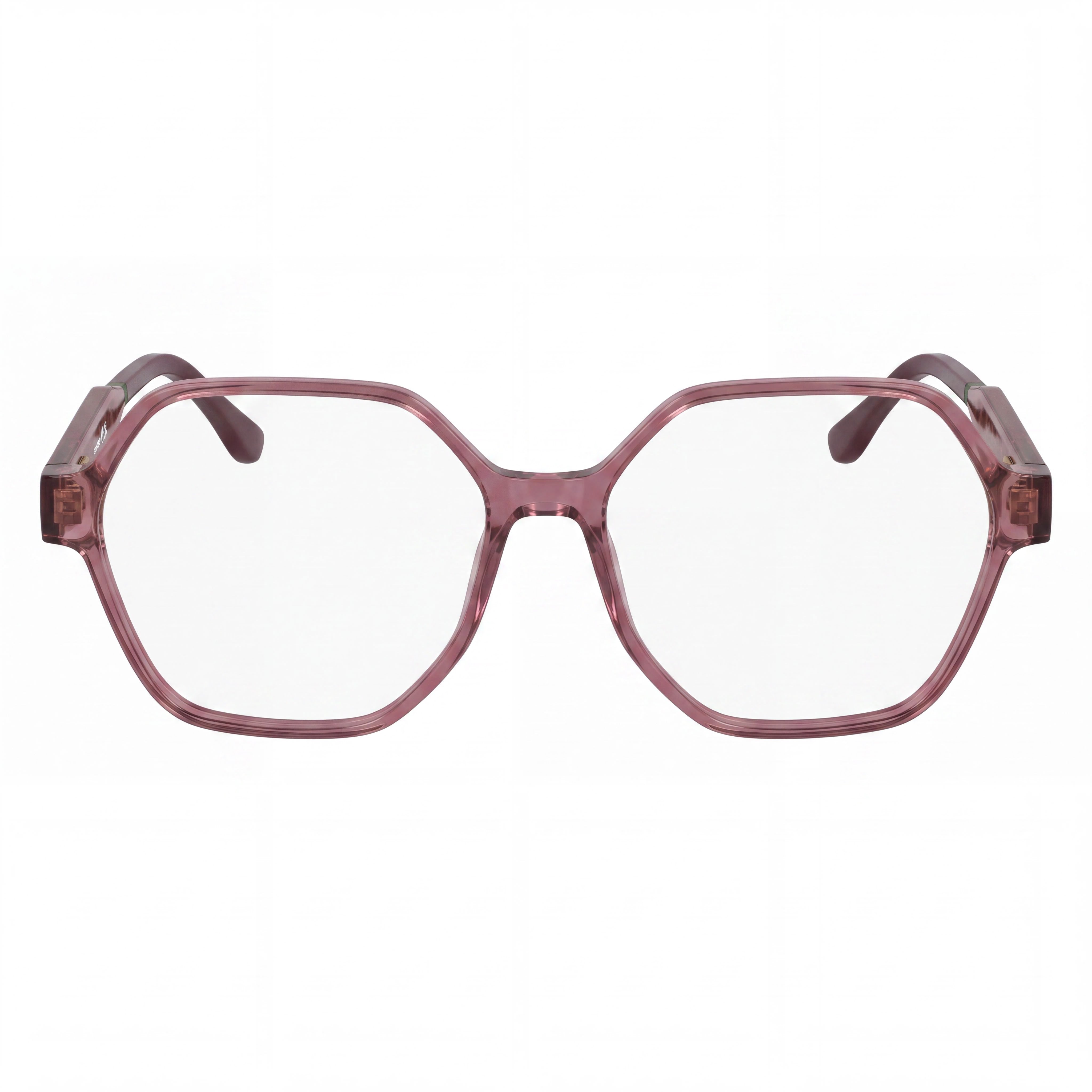 Gafas de sol casuales para mujer Lacoste con montura de acetato color burdeos transparente y lentes de policarbonato transparentes de 5 mm, Photo 2