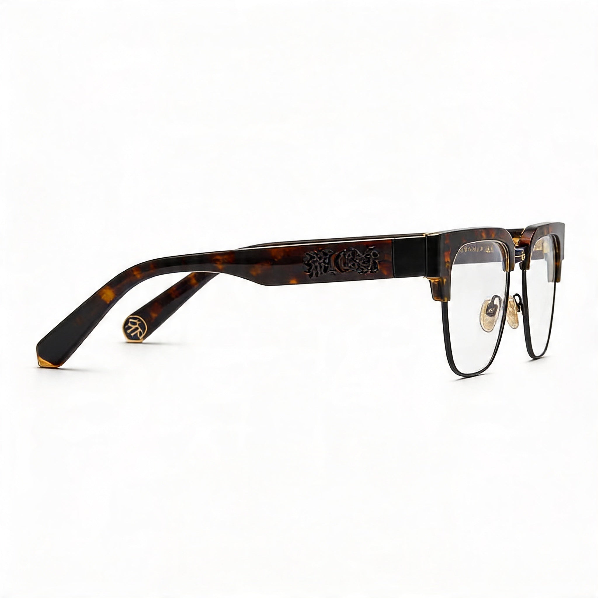 Gafas Ópticas Philipp Plein Vpp113m para Hombre, Negro Mate con Lentes Plásticas y un Ancho de Lente de 53mm, Photo 3