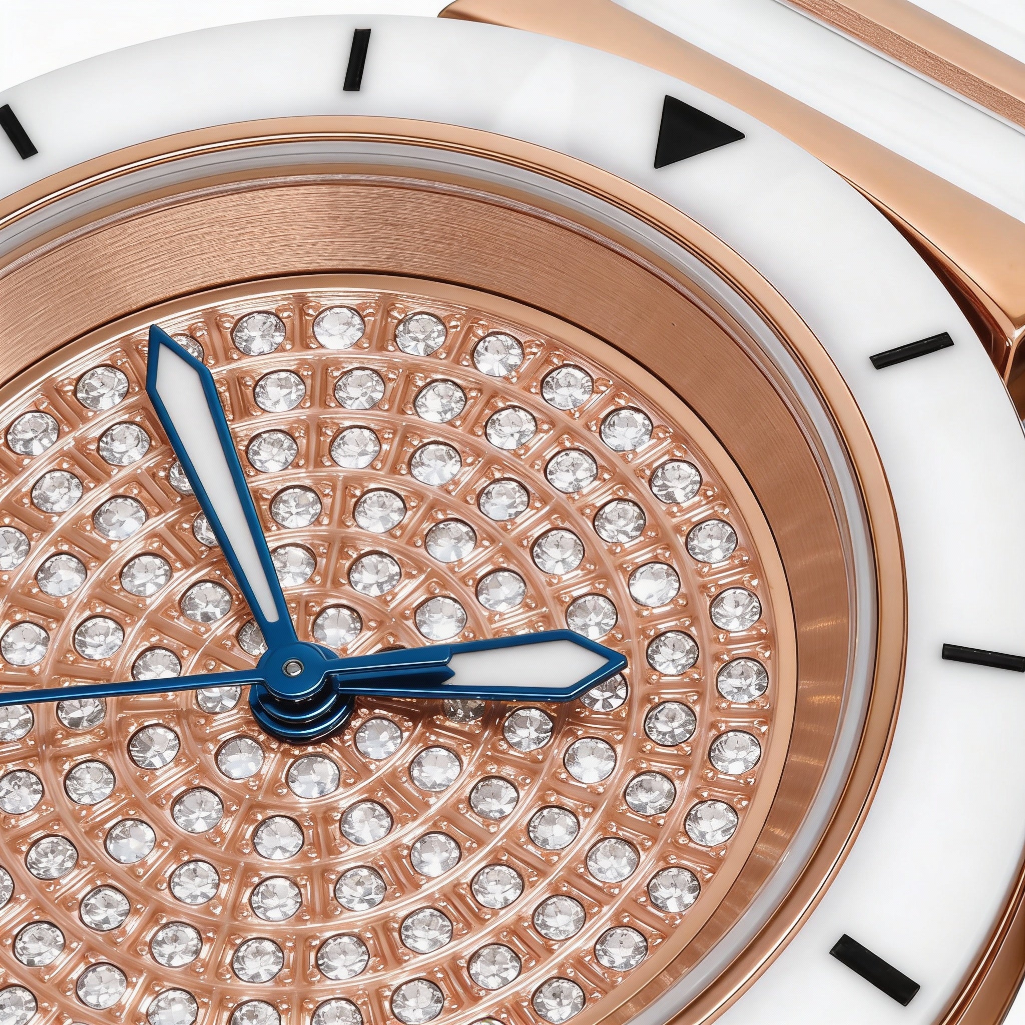 Oniss Women's Toulon ON7262 Rose Gold Tone Stainless Steel Quartz Watch with Silver Dial and Scratch Resistant Mineral Crystal, Photo 3